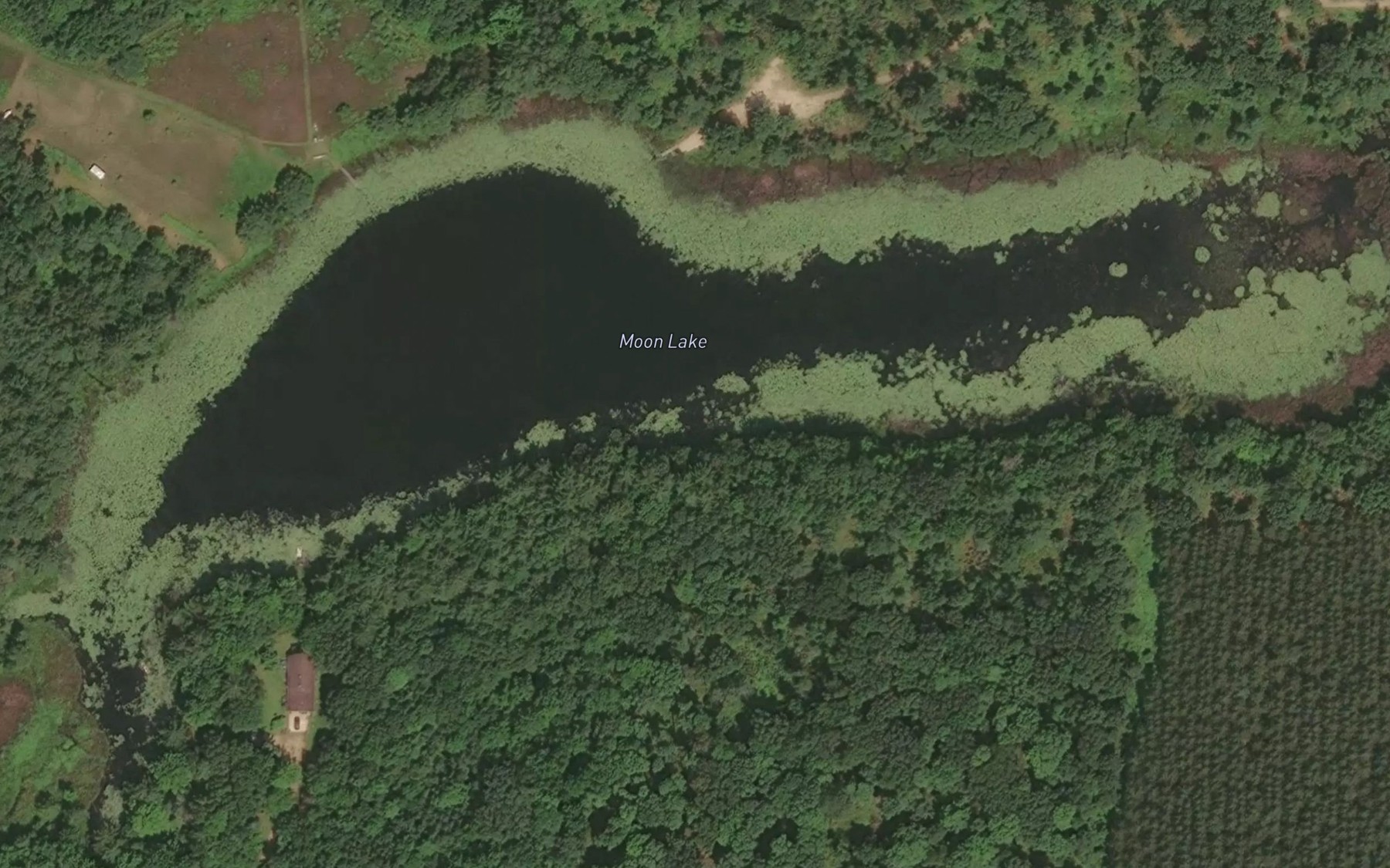 Satellite map of the Moon Lake