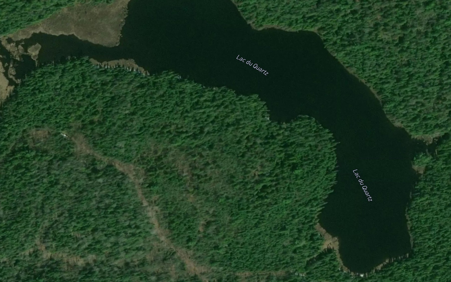 Satellite map of the Lac du Quartz