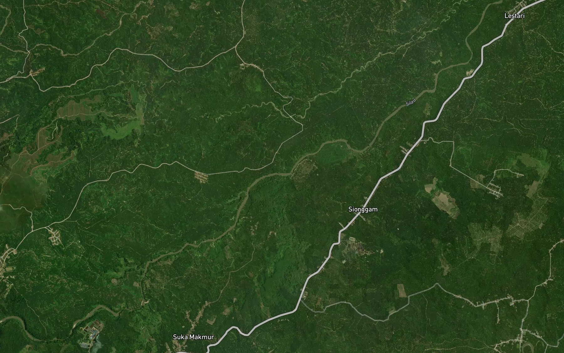 Satellite map of the Aek Kapias