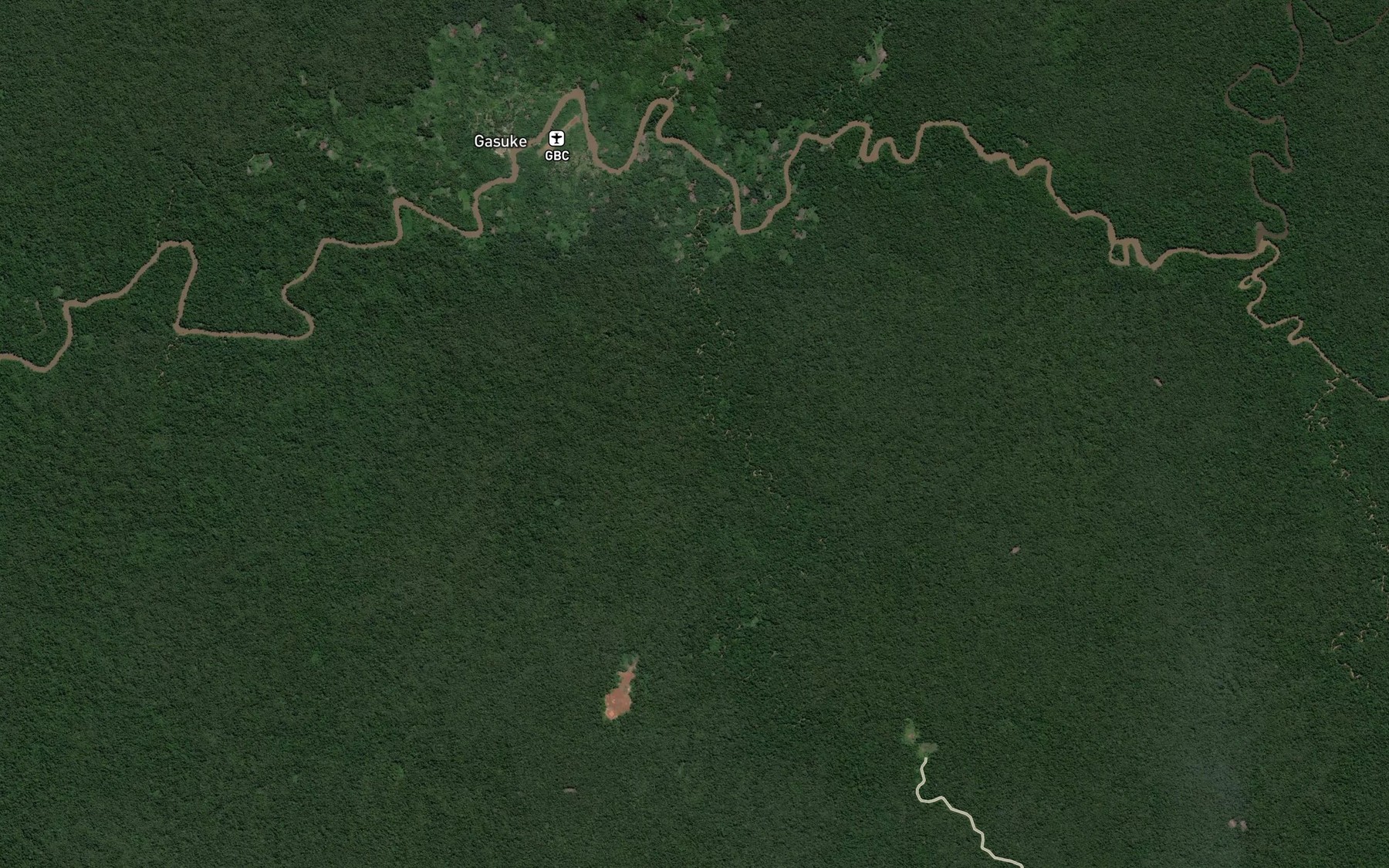 Satellite map of the Dugwenn River