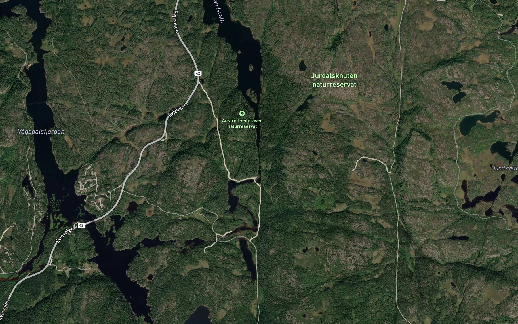 Satellite map of the Straumen