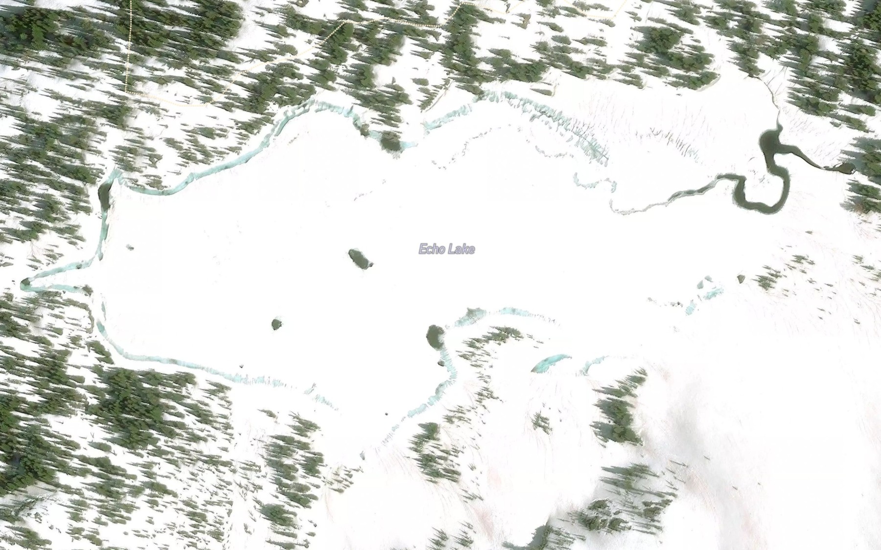 Satellite map of the Echo Lake
