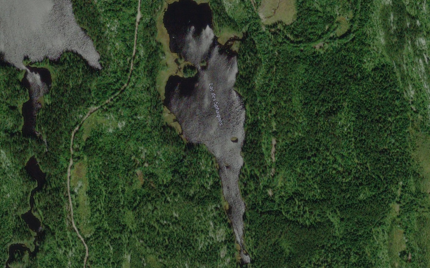 Satellite map of the Lac des Sphaignes