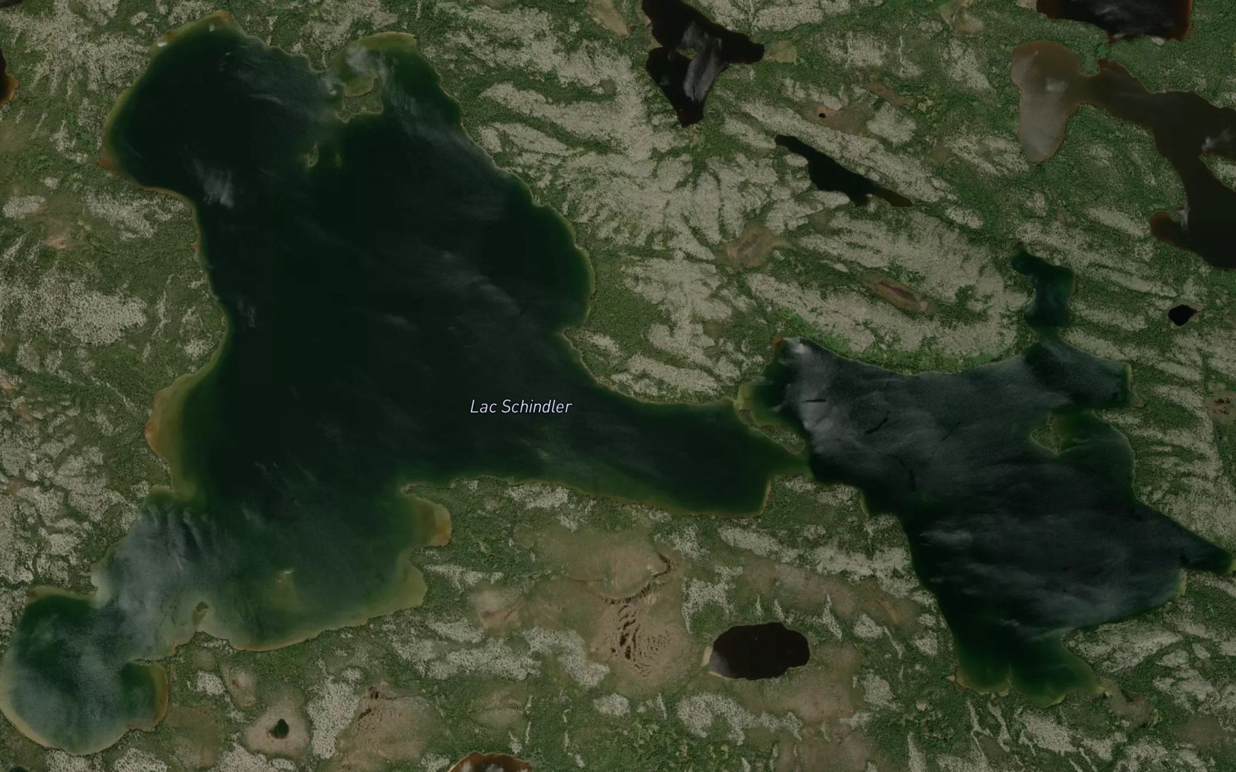 Satellite map of the Lac Schindler