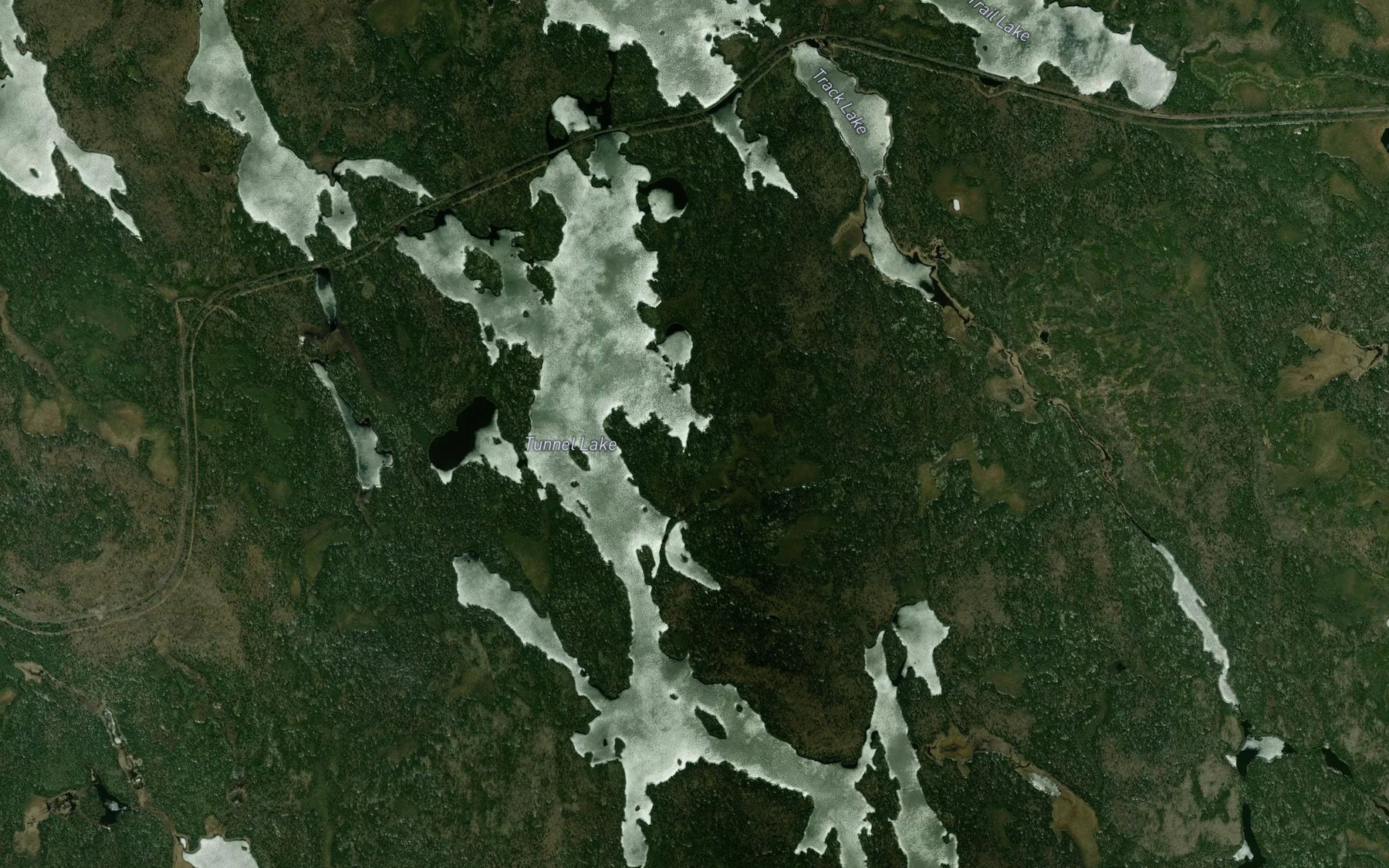 Satellite map of the Tunnel Lake