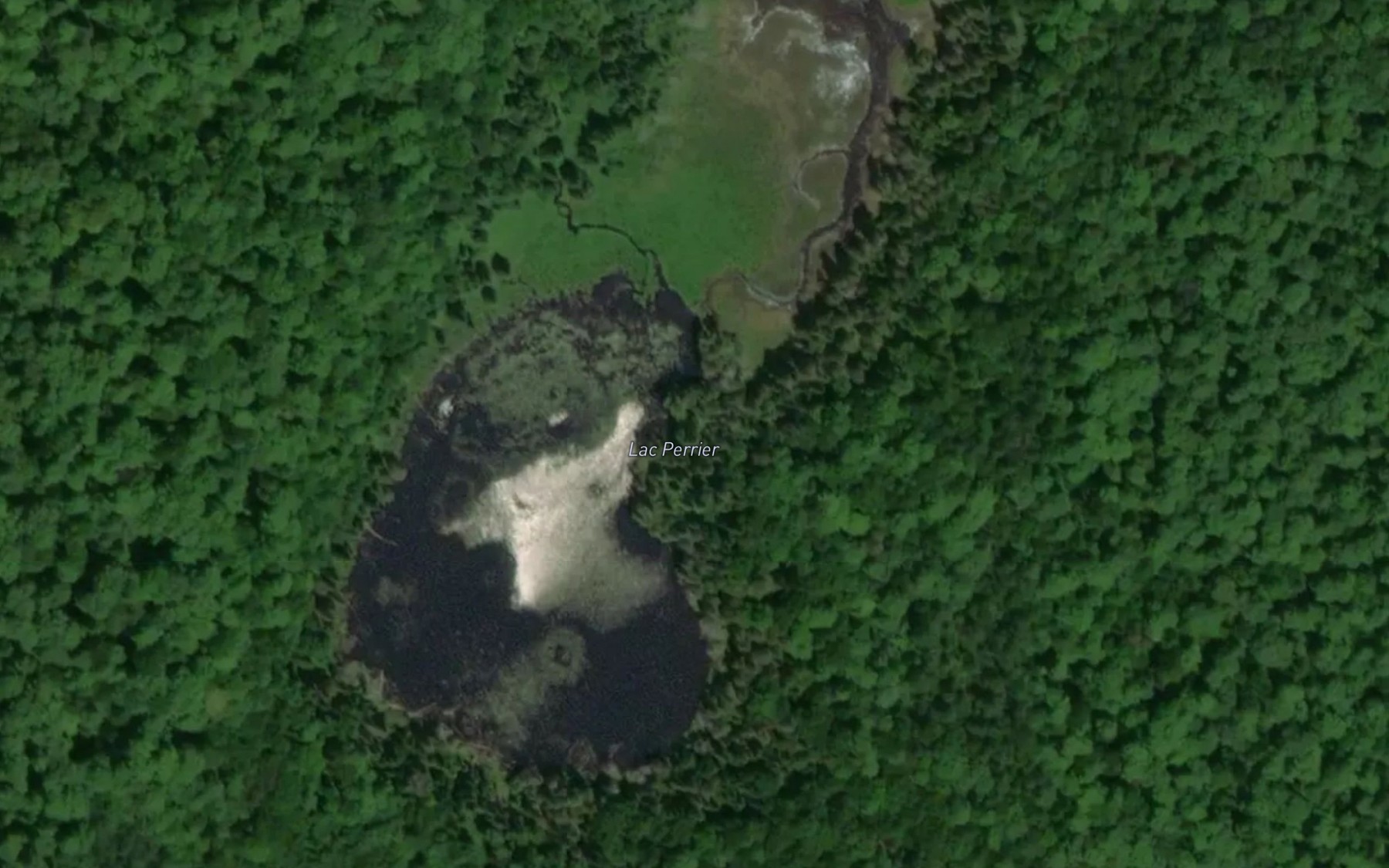Satellite map of the Lac Perrier