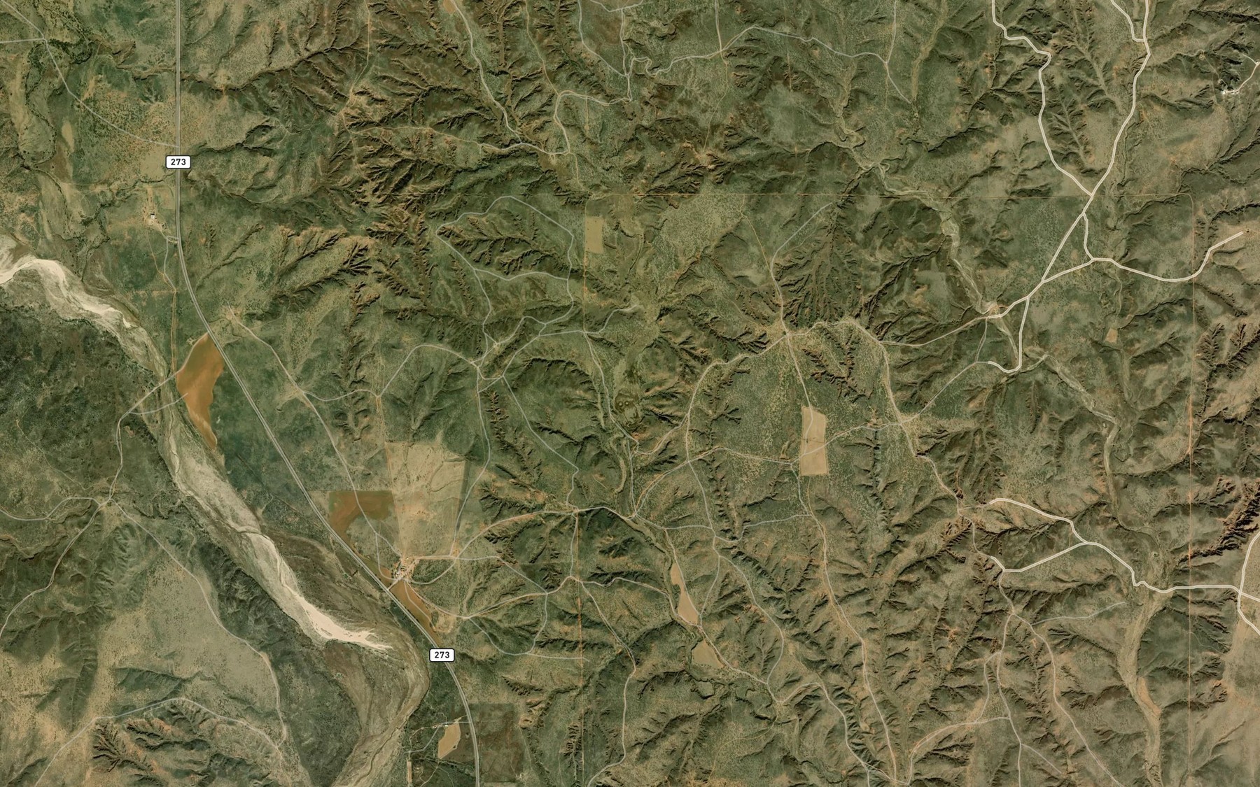 Satellite map of the Spencer Lake
