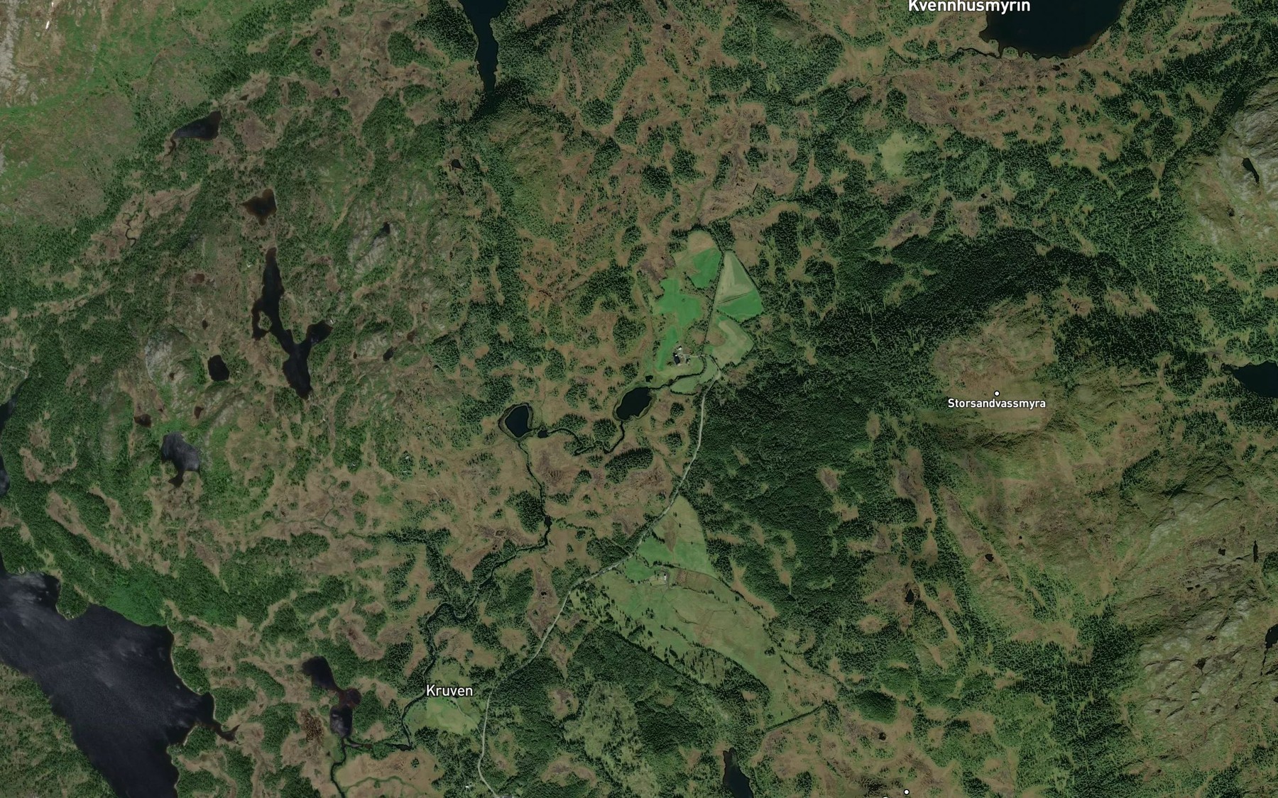 Satellite map of the Sildertjonna