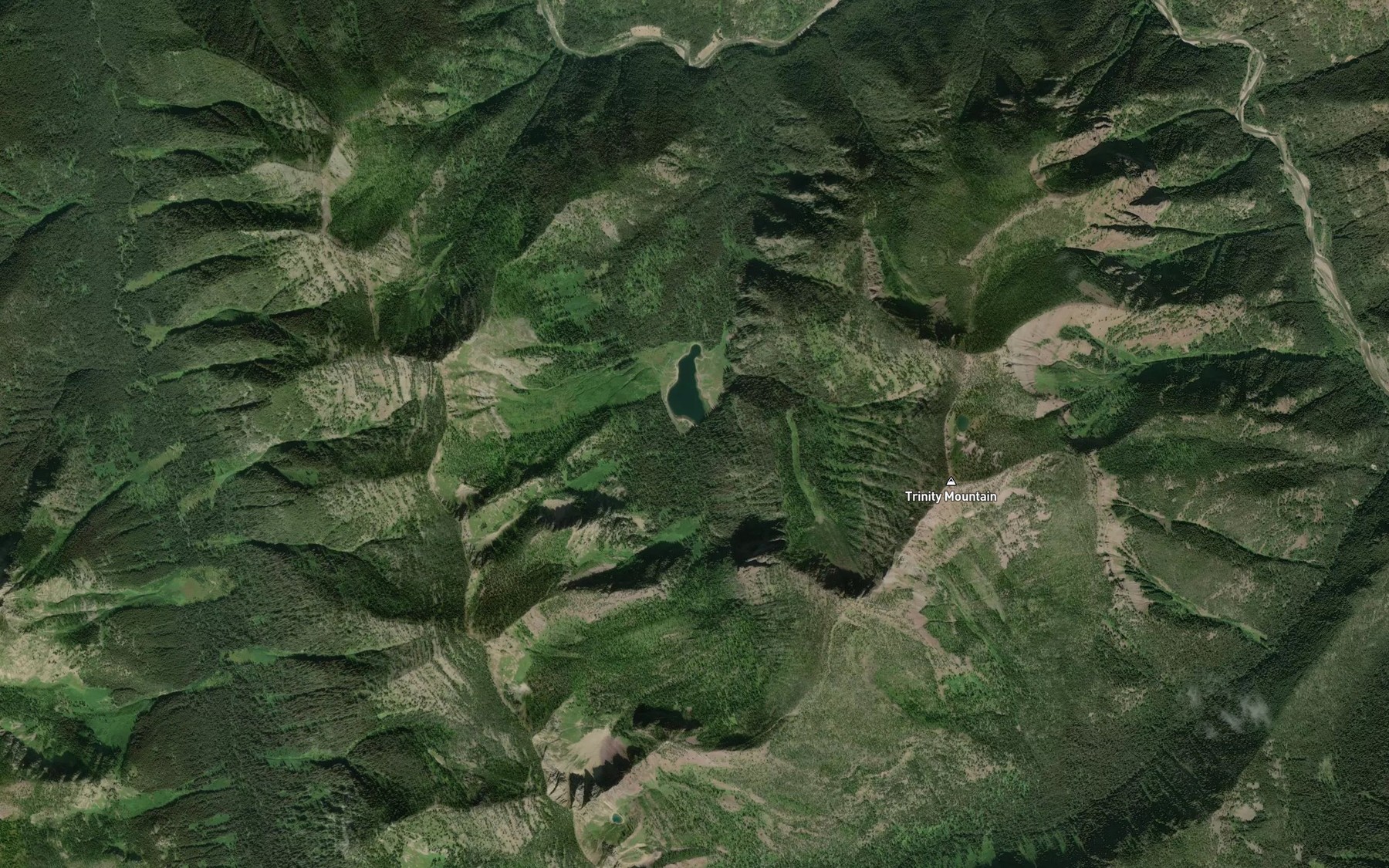 Satellite map of the Castle Creek