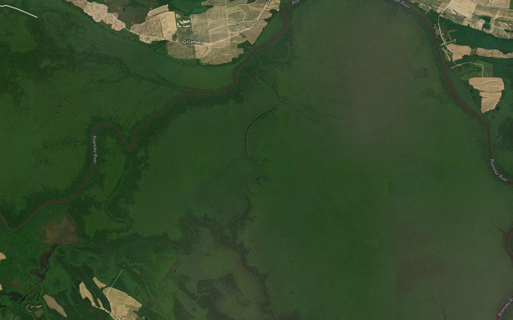 Satellite map of the Spellers Creek