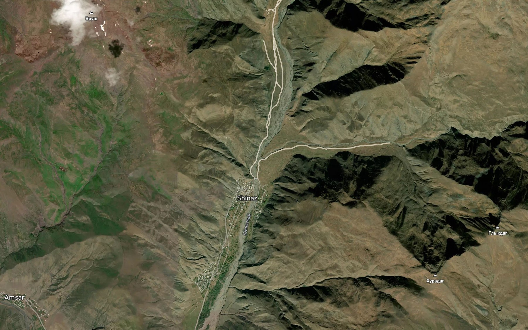 Satellite map of the Kulekchay