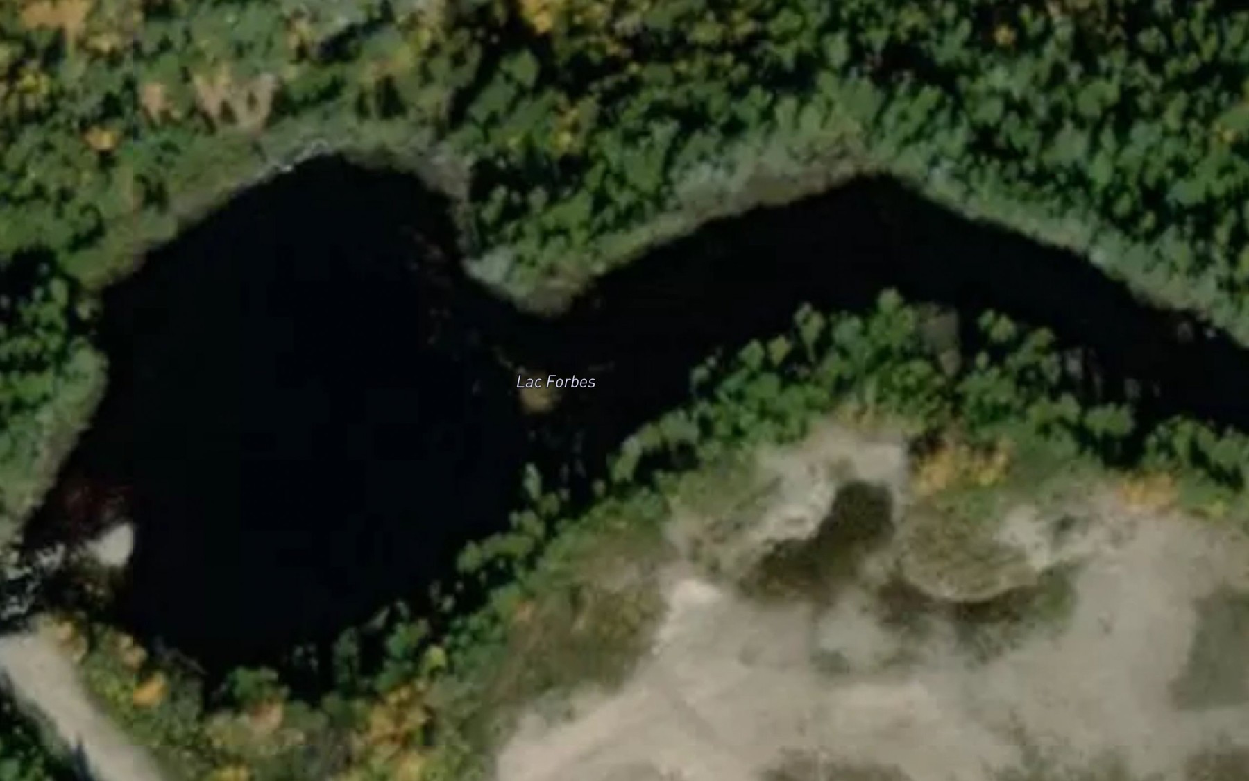 Satellite map of the Lac Forbes