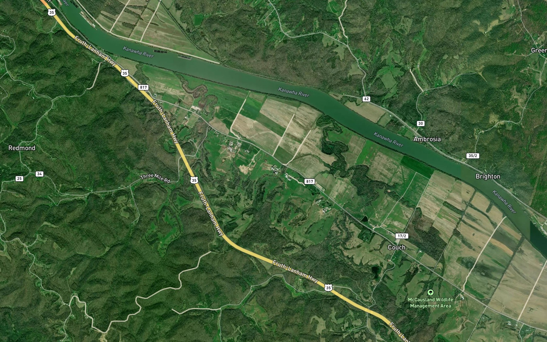 Satellite map of the Dale Neibert Spring