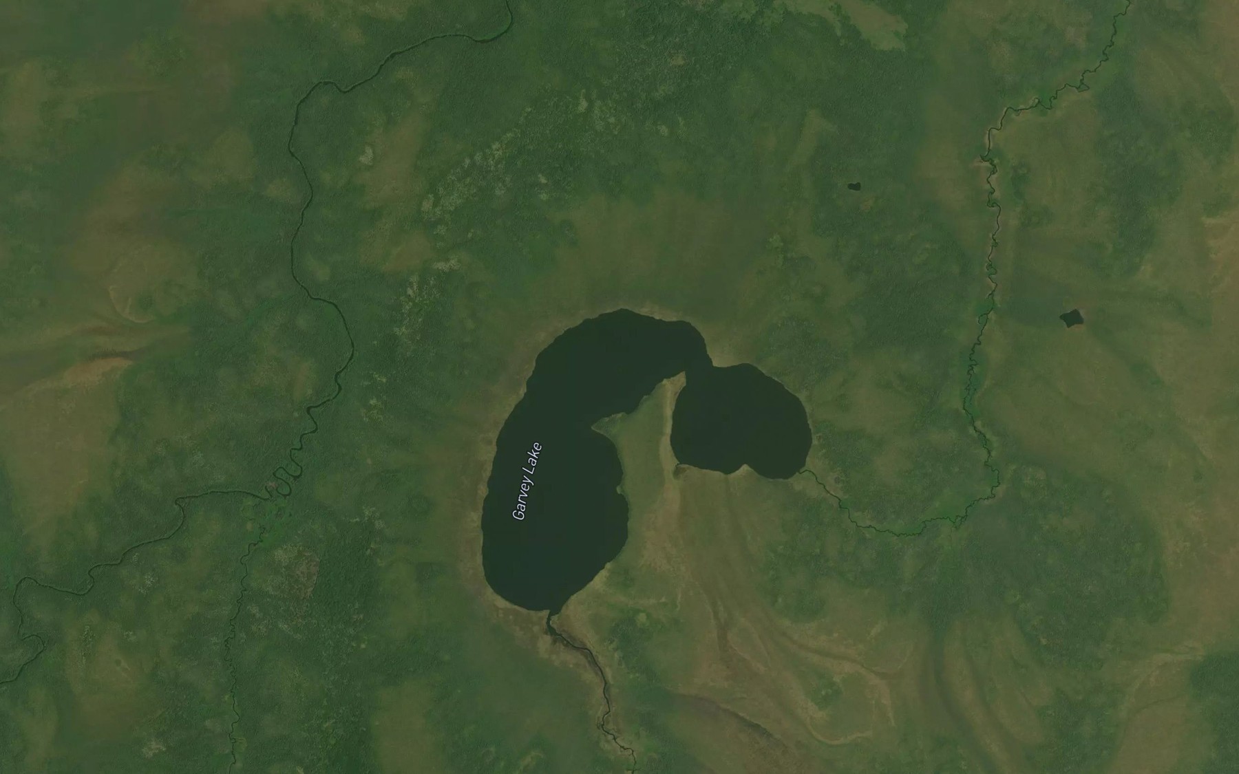 Satellite map of the Garvey Lake