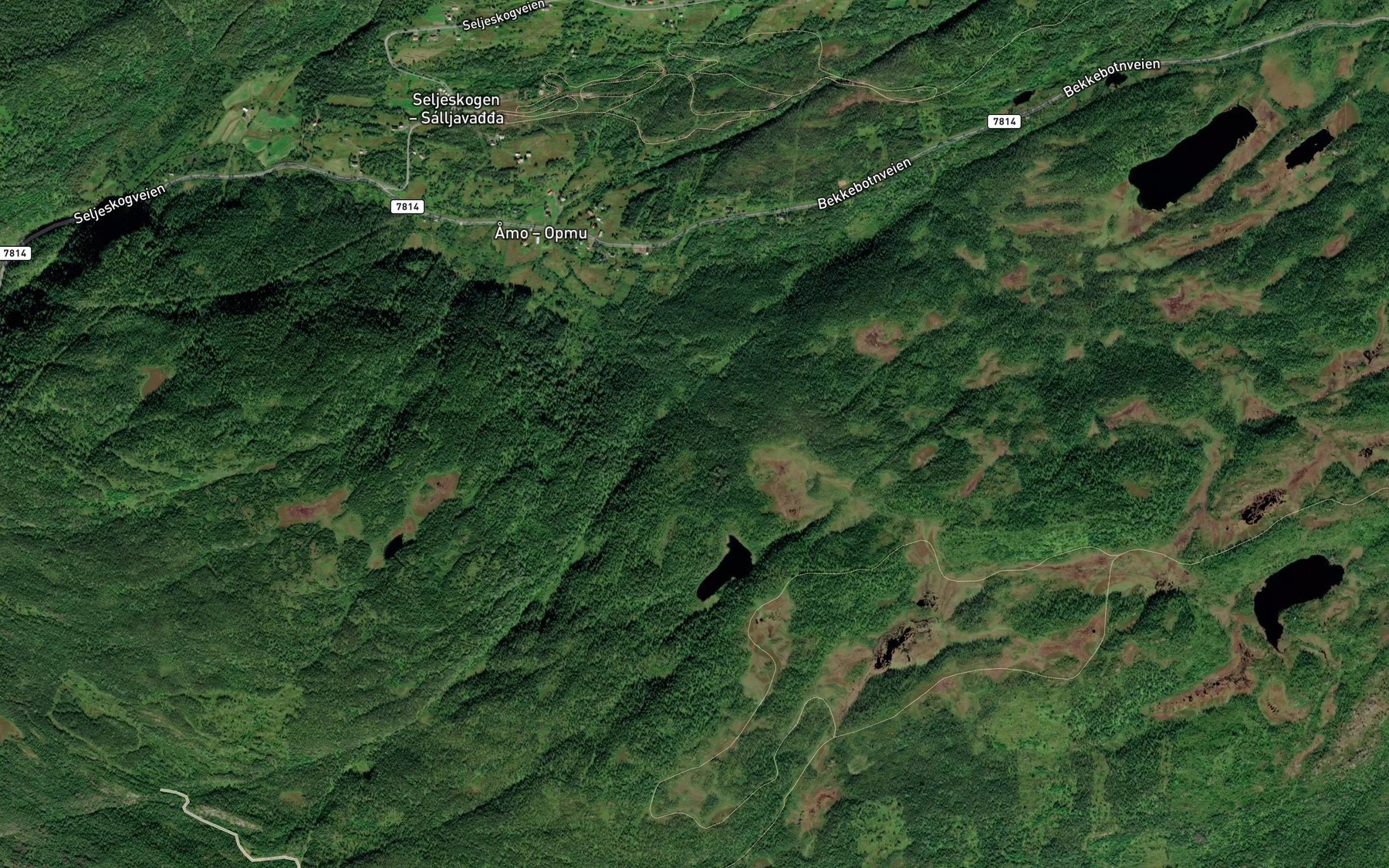 Satellite map of the Molnebekken