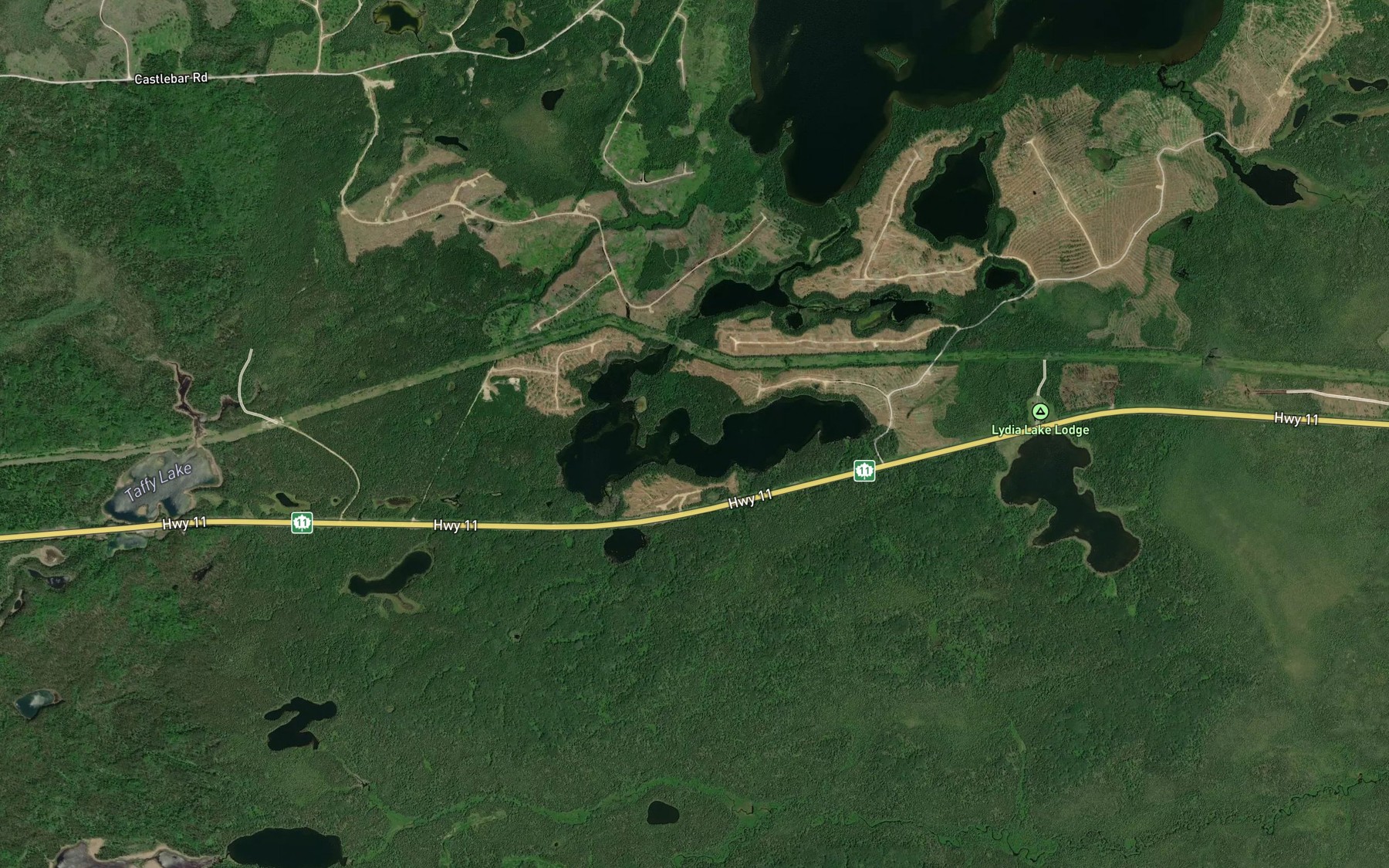 Satellite map of the Miriam Lake