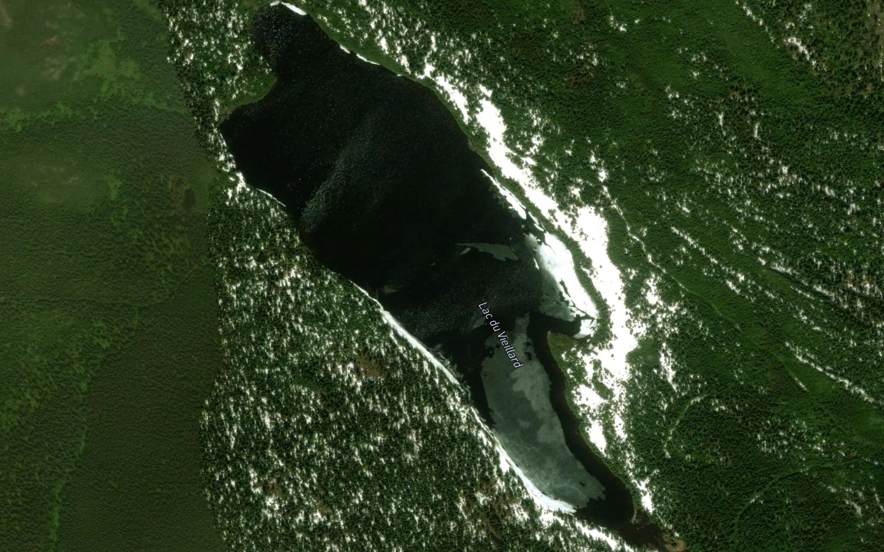 Satellite map of the Lac du Vieillard