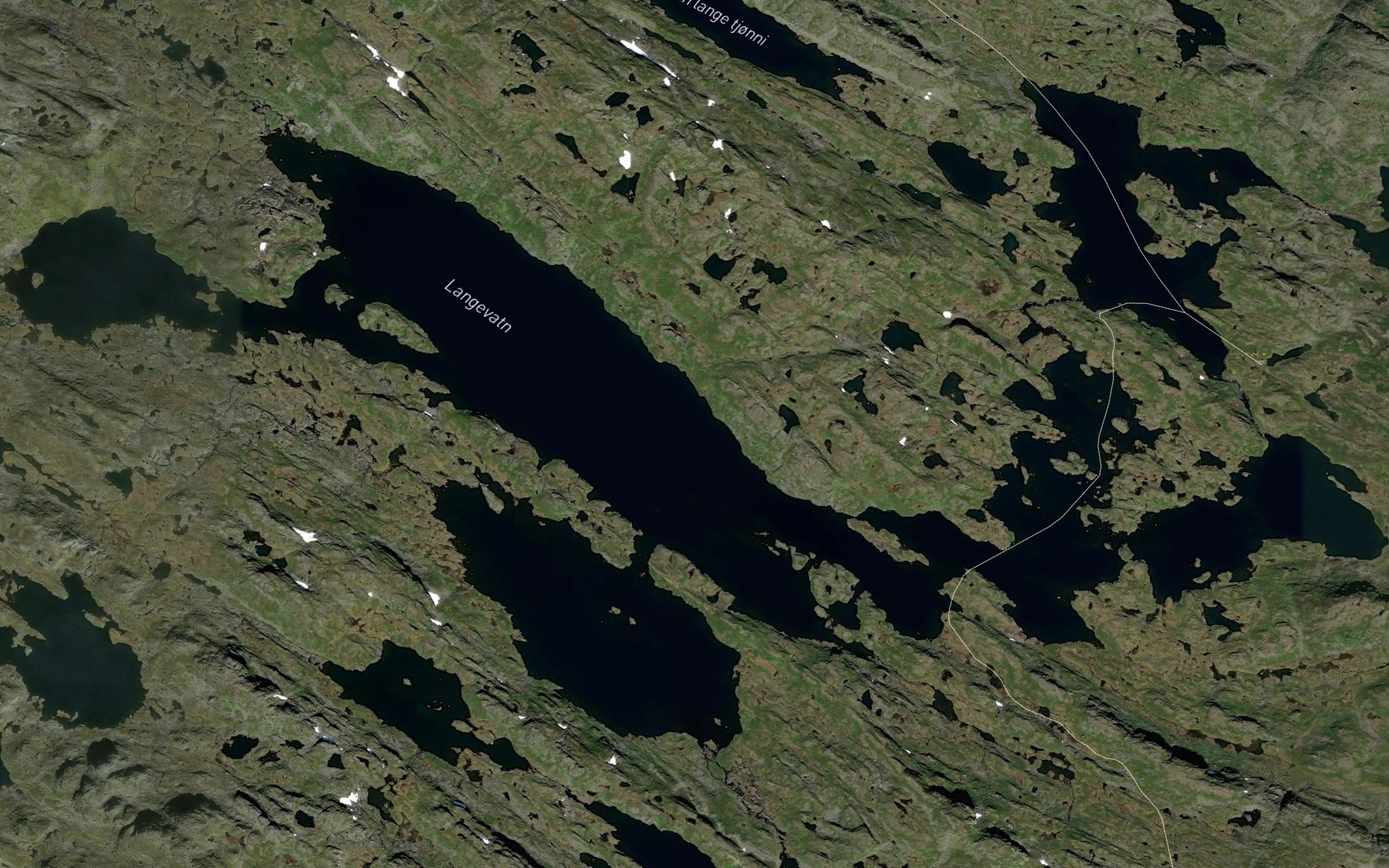 Satellite map of the Langevatn