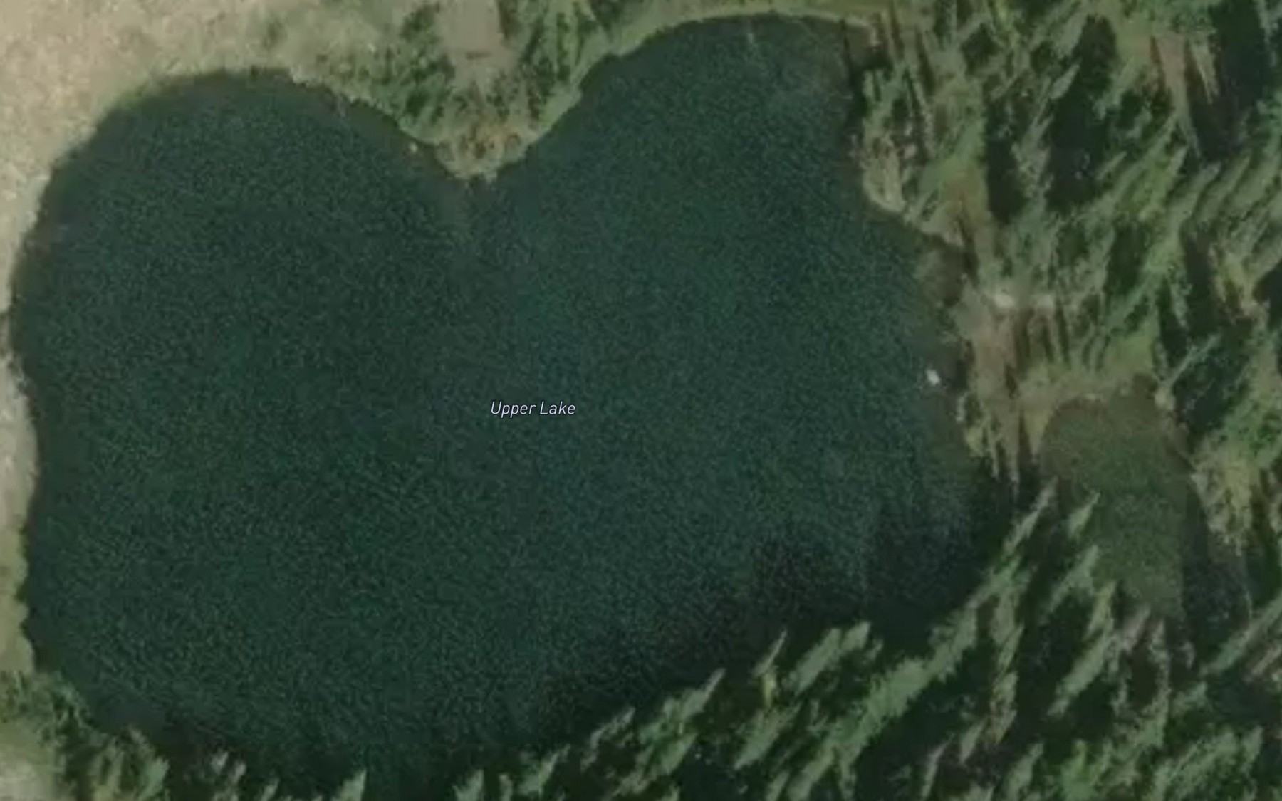 Satellite map of the Upper Lake