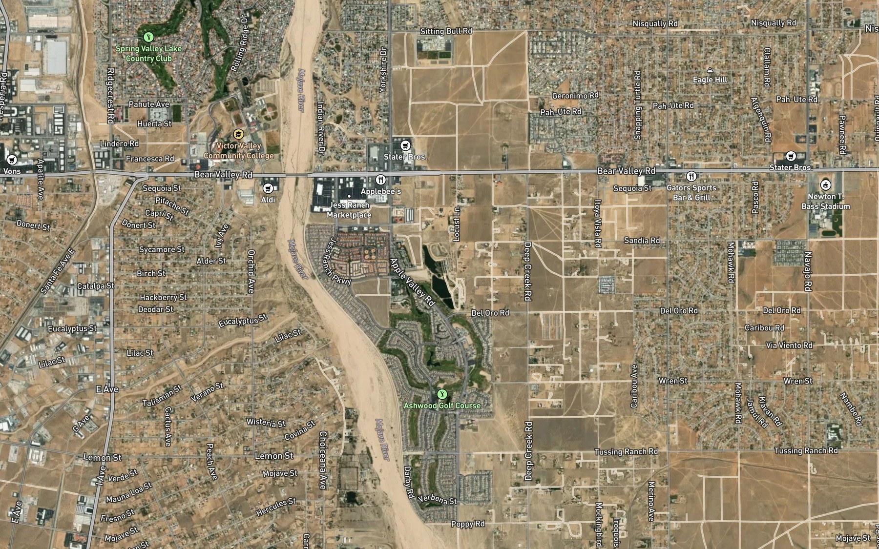Satellite map of the Jess Lakes