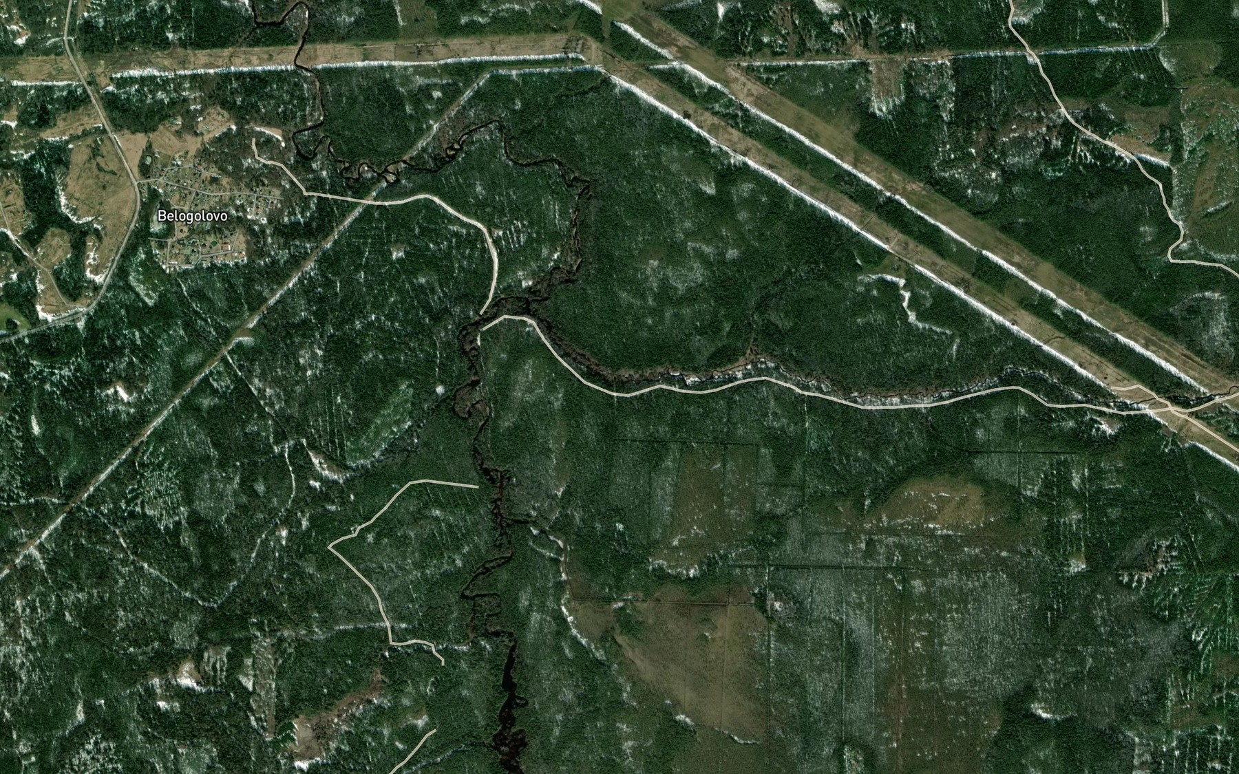 Satellite map of the Berezovka