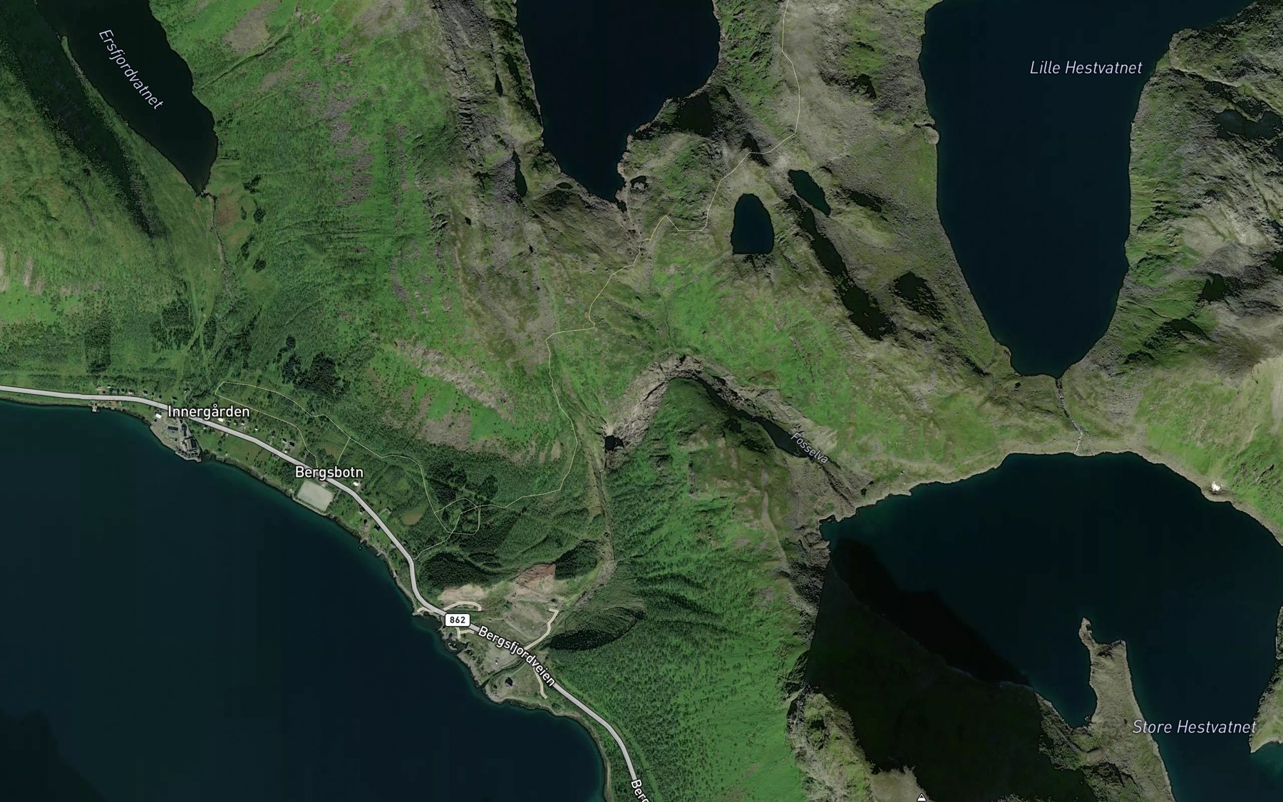 Satellite map of the Fossen