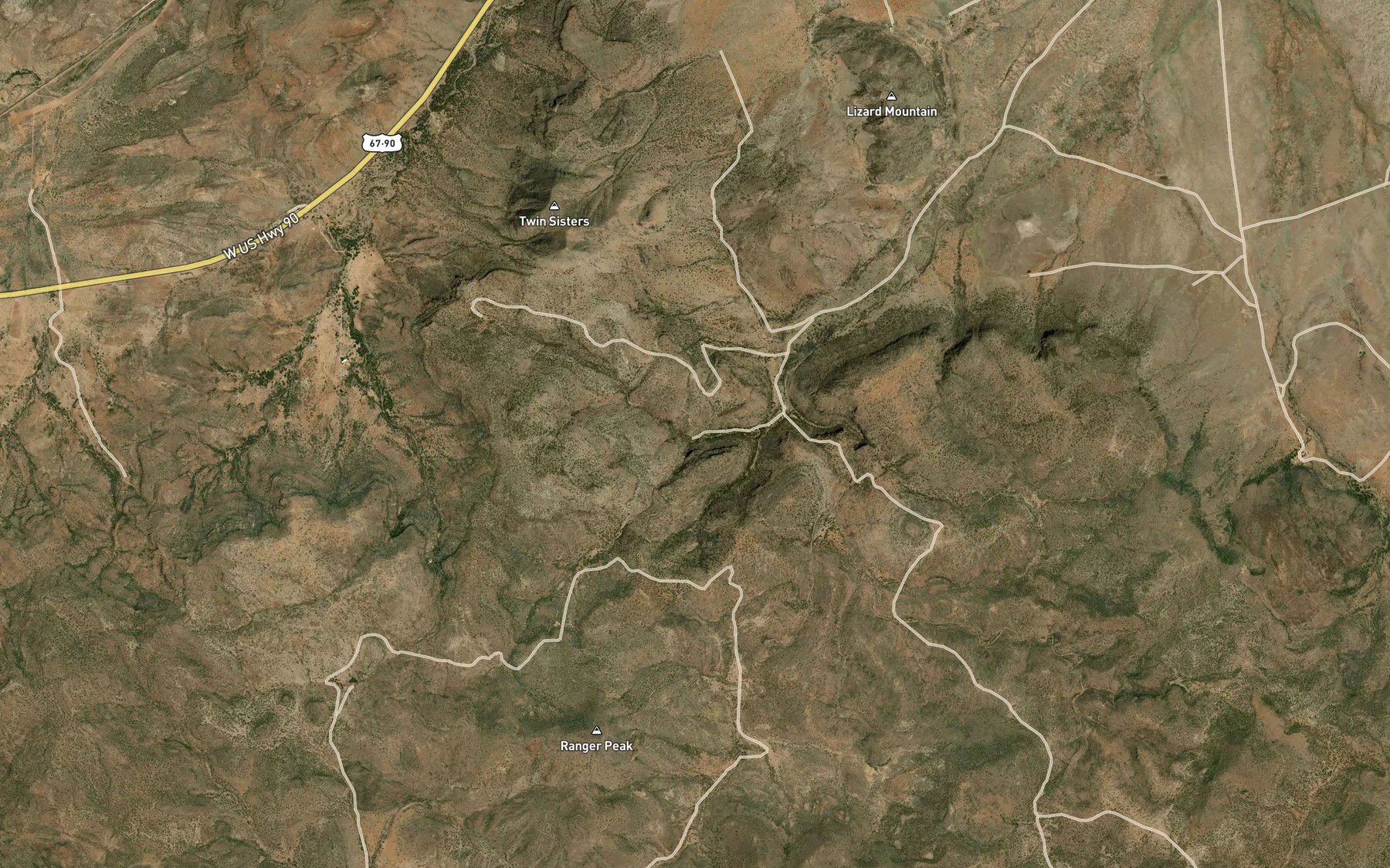 Satellite map of the Ranger Spring