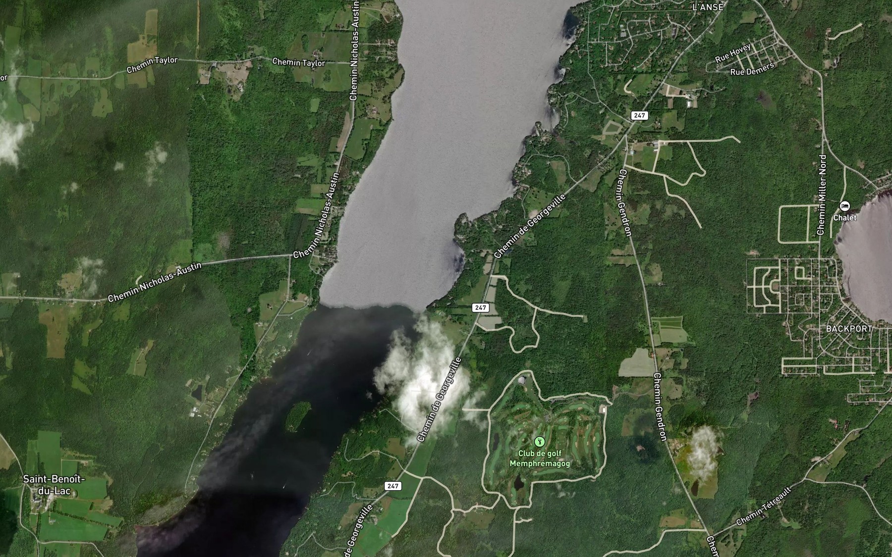 Satellite map of the Baie Price