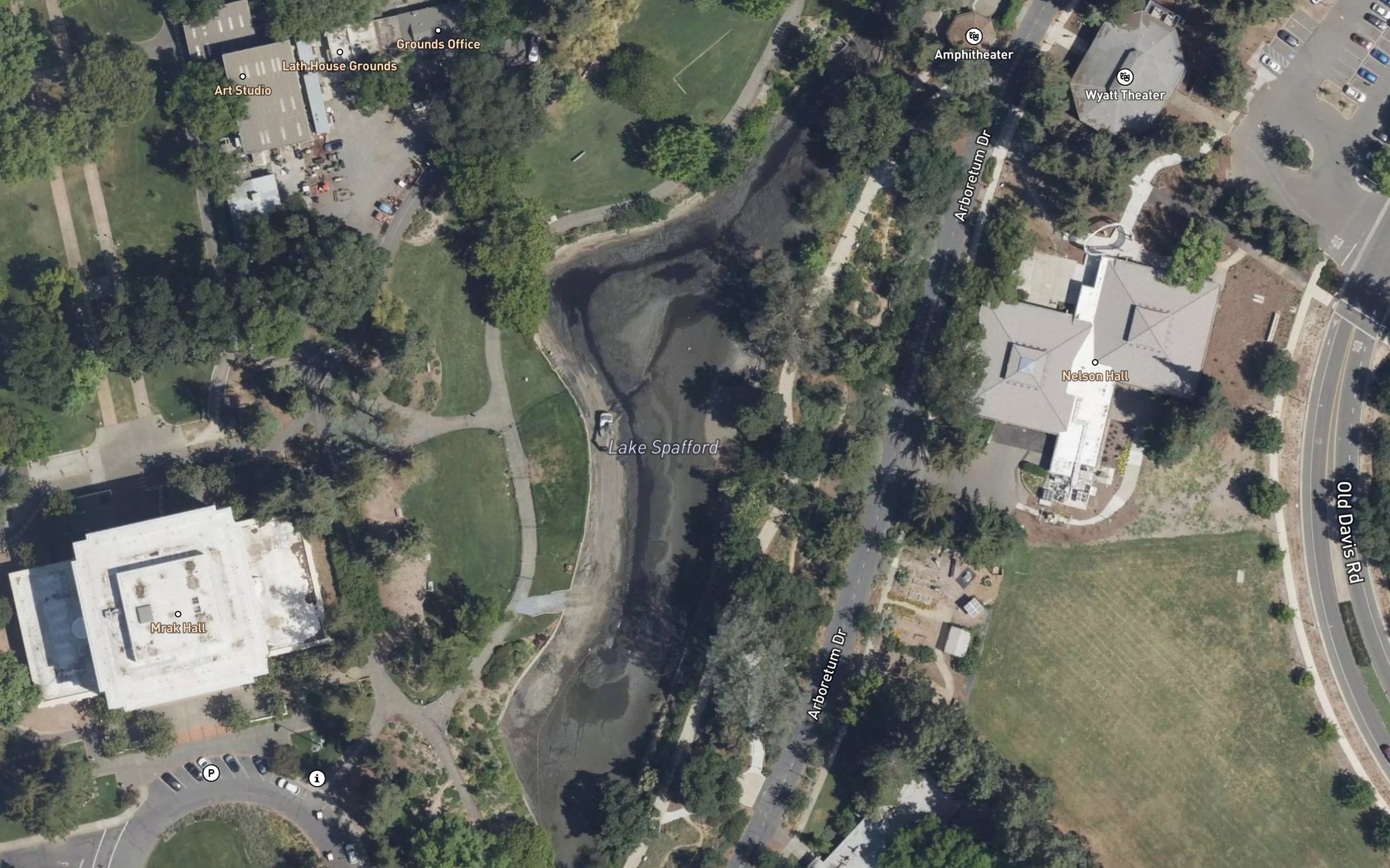 Satellite map of the Lake Spafford