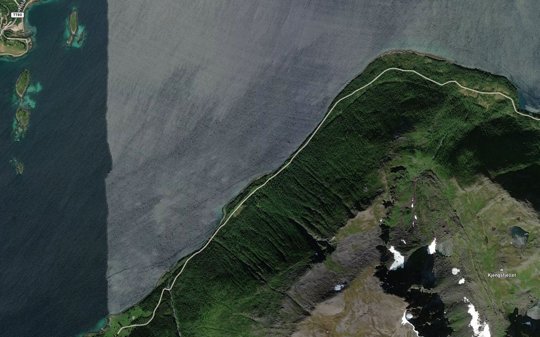 Satellite map of the Holmebukta