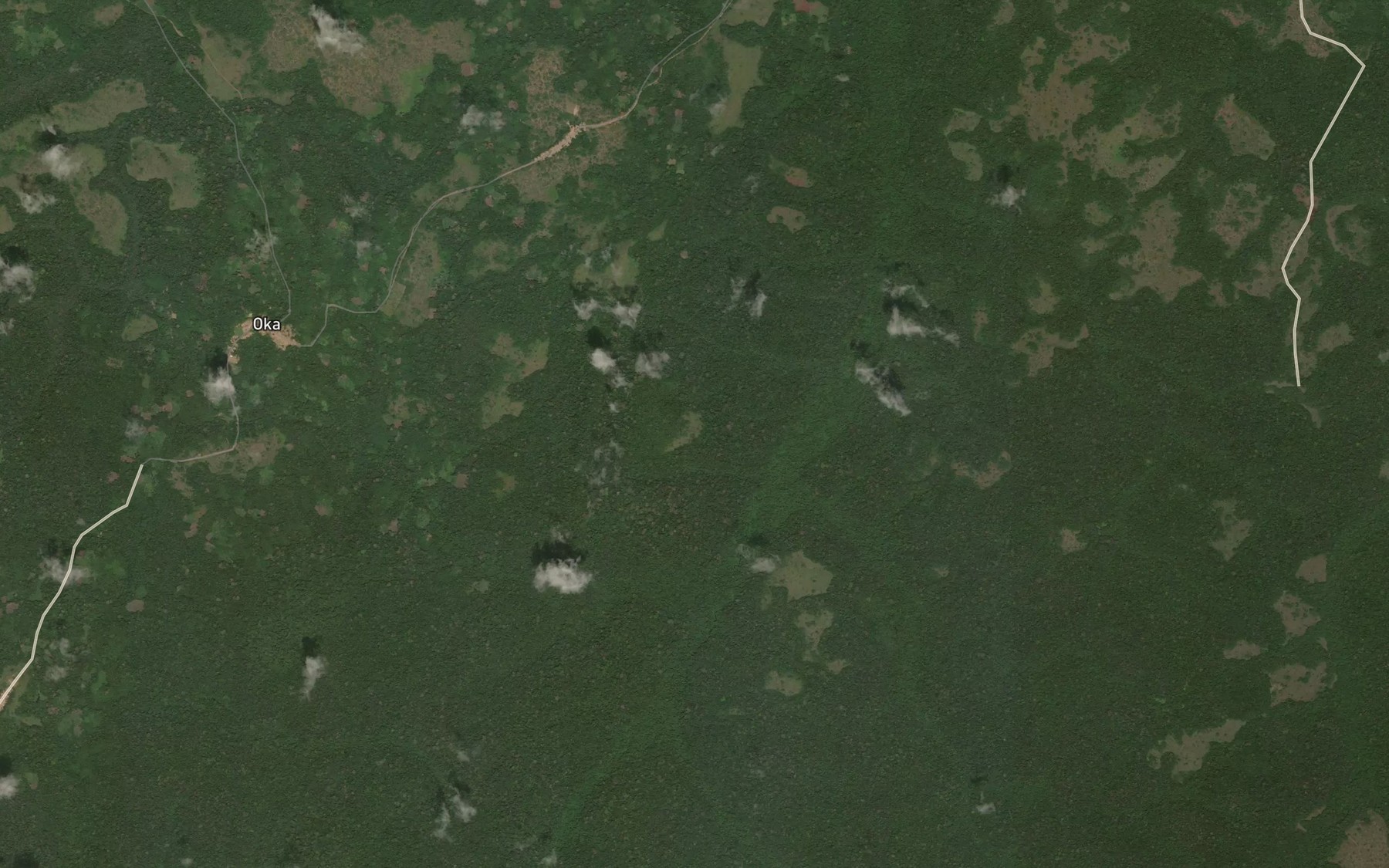 Satellite map of the Ebiri