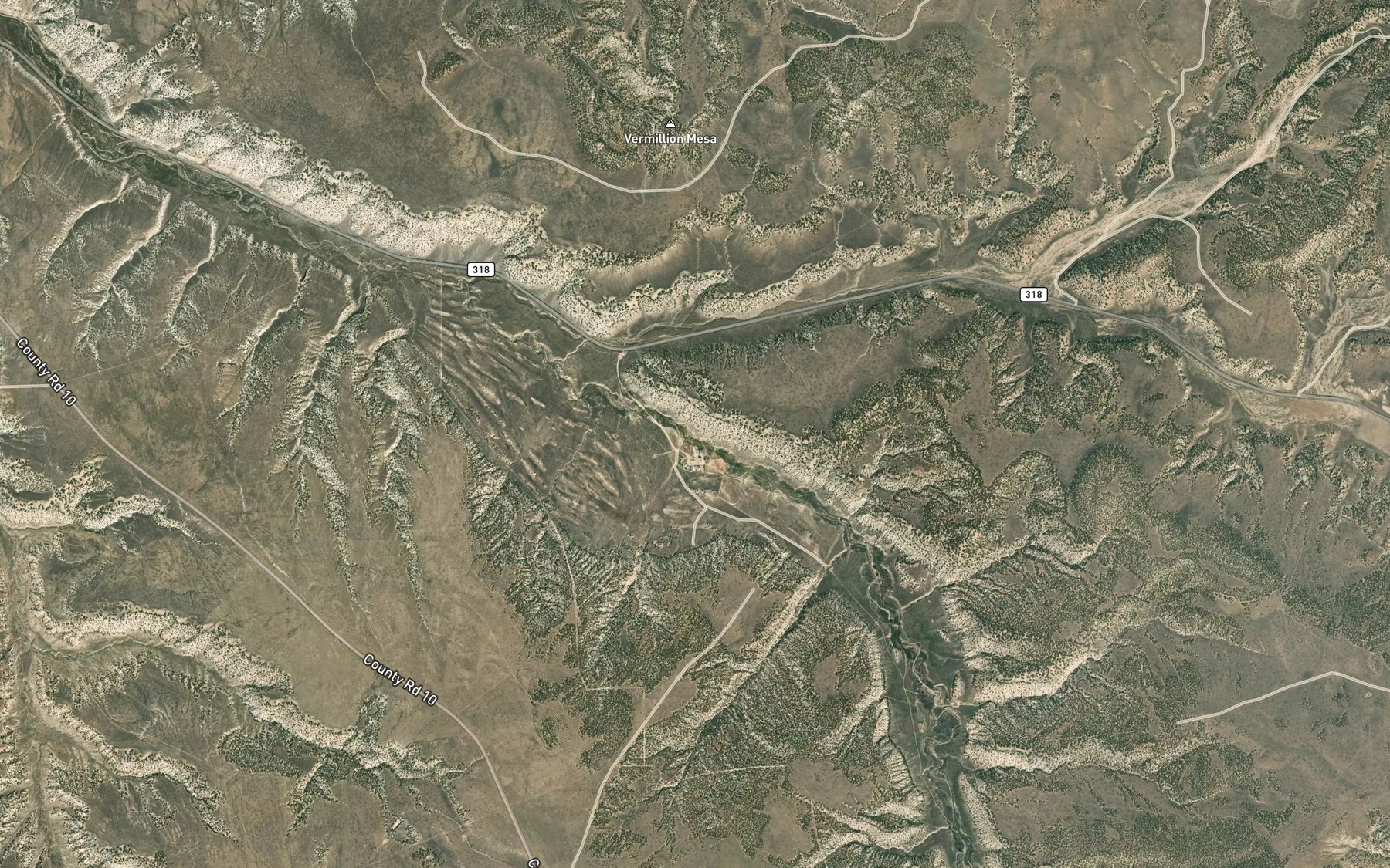 Satellite map of the Hughes Spring