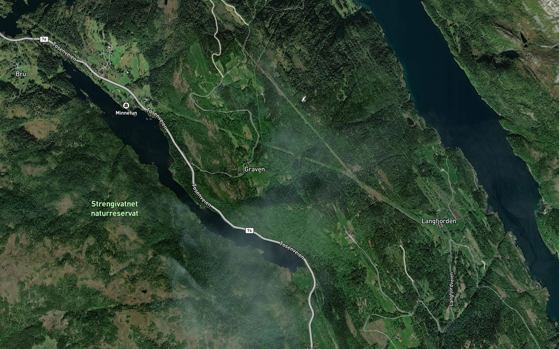 Satellite map of the Gravelva