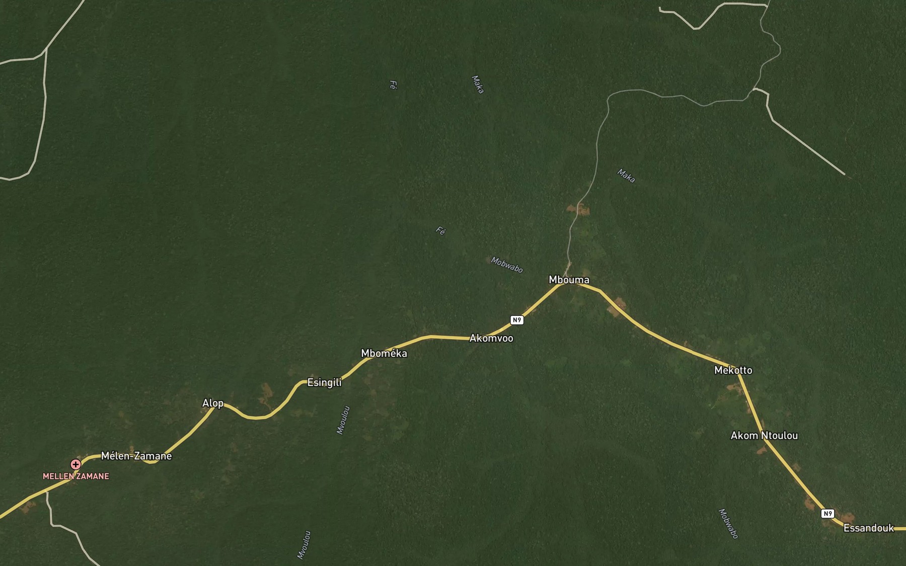 Satellite map of the Mvoulou