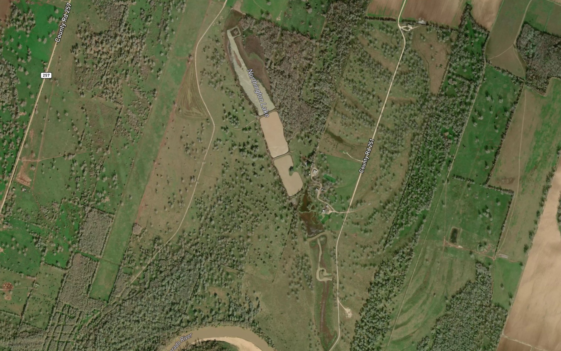 Satellite map of the Northington Lake