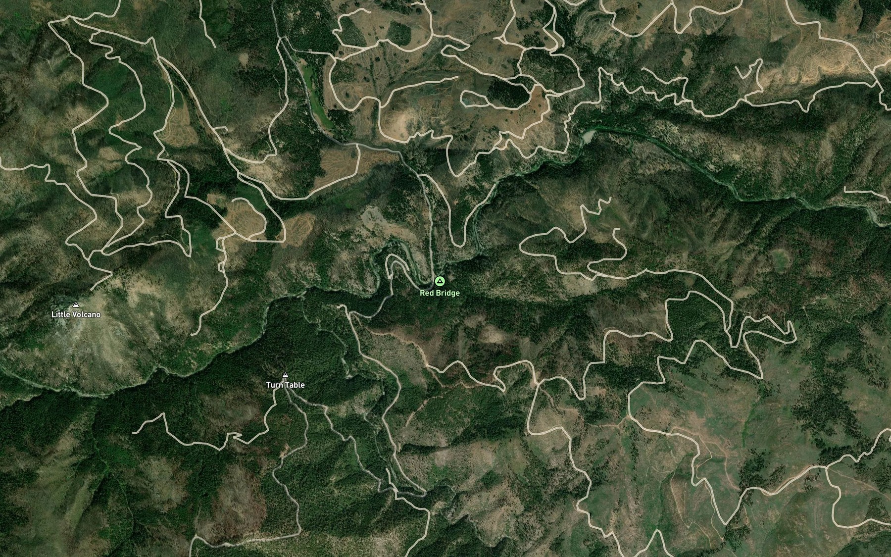 Satellite map of the Willow Creek