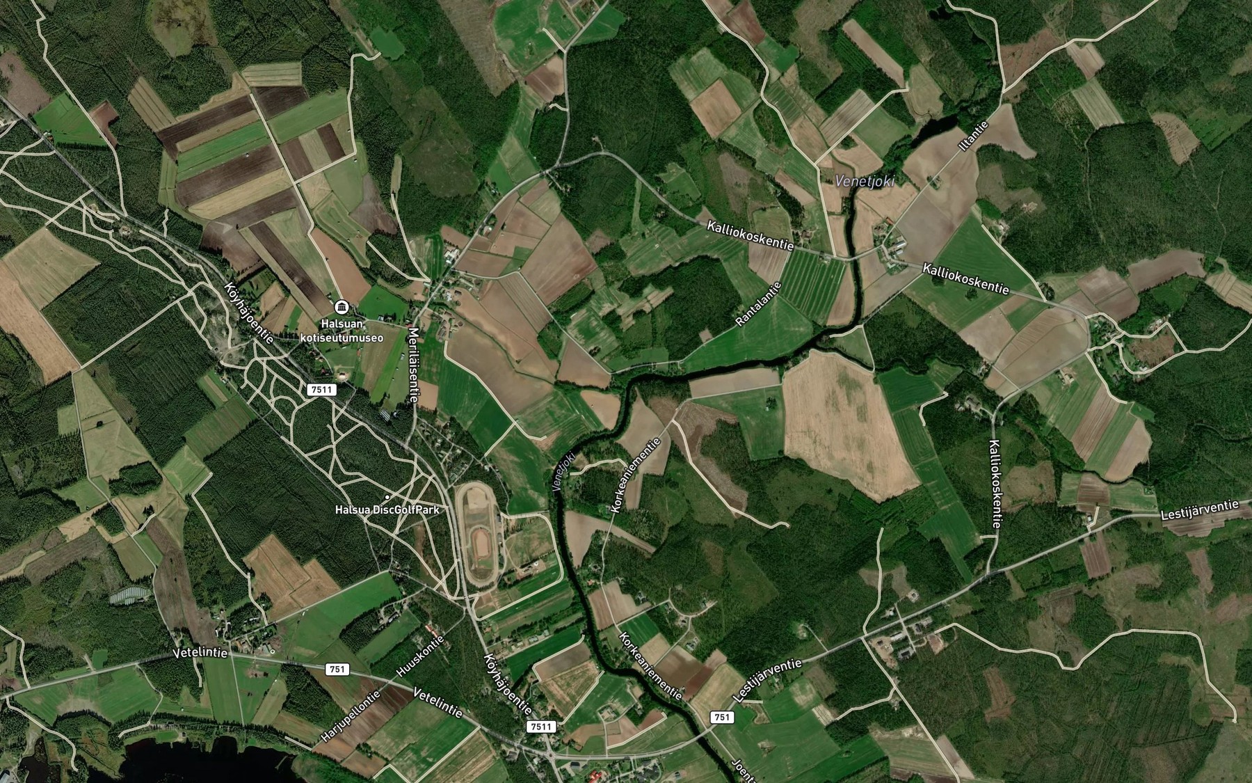 Satellite map of the Merilaisenluoma