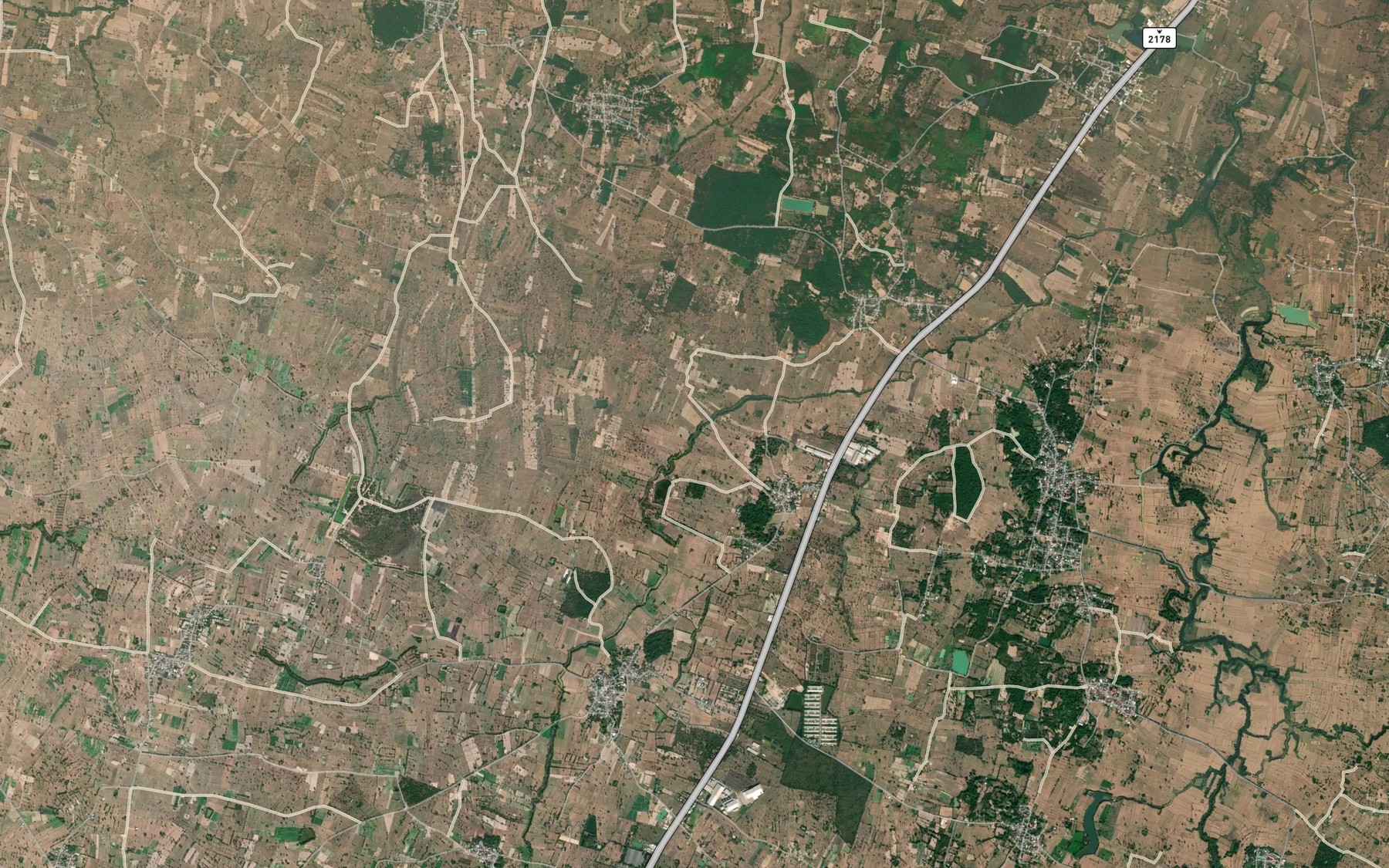 Satellite map of the Huai Phueng