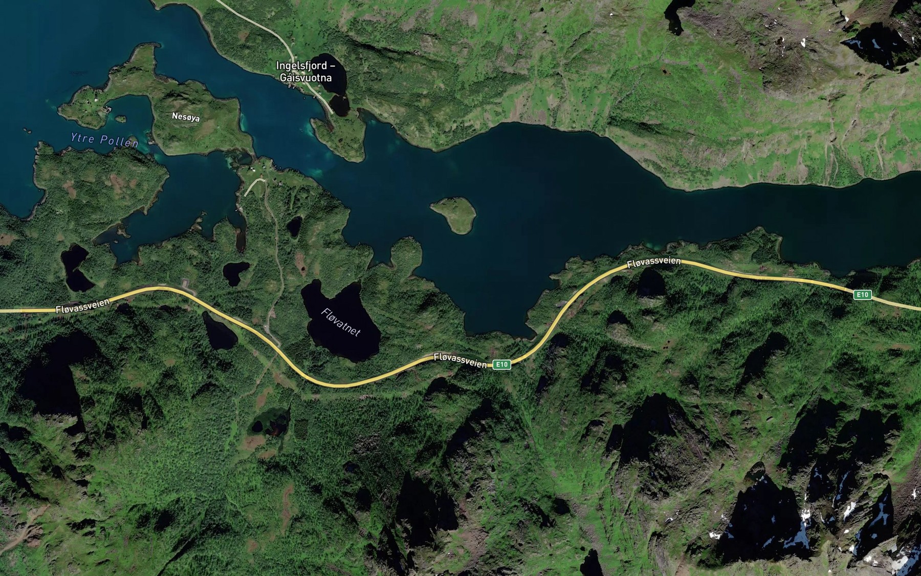 Satellite map of the Svartskardvika