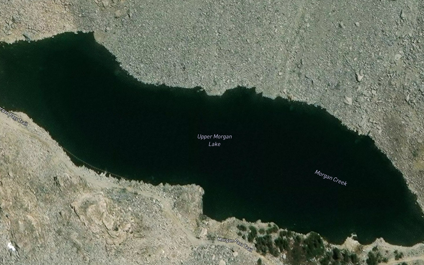Satellite map of the Upper Morgan Lake