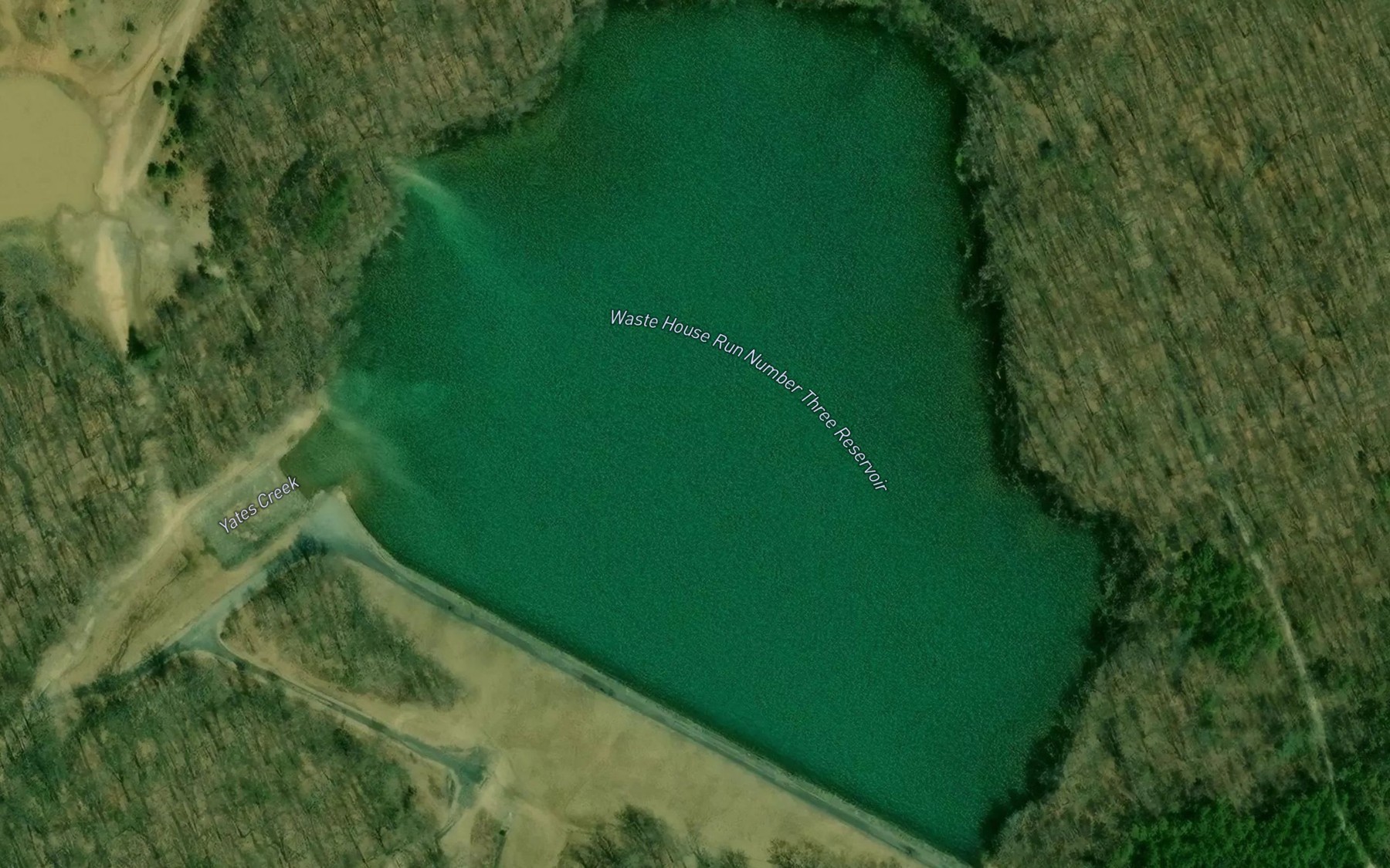 Satellite map of the Number Three Reservoir