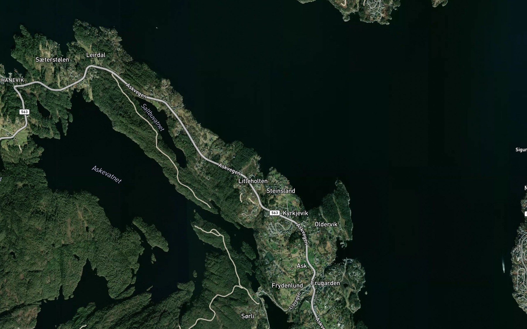 Satellite map of the Flensberghamna
