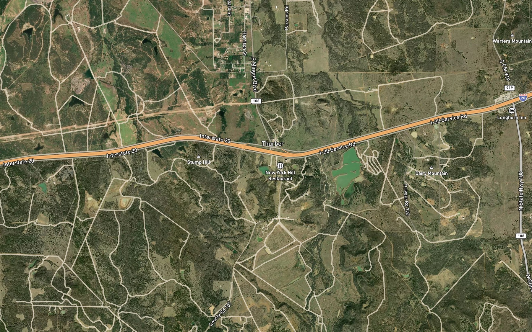 Satellite map of the Thurber Lake Number 2