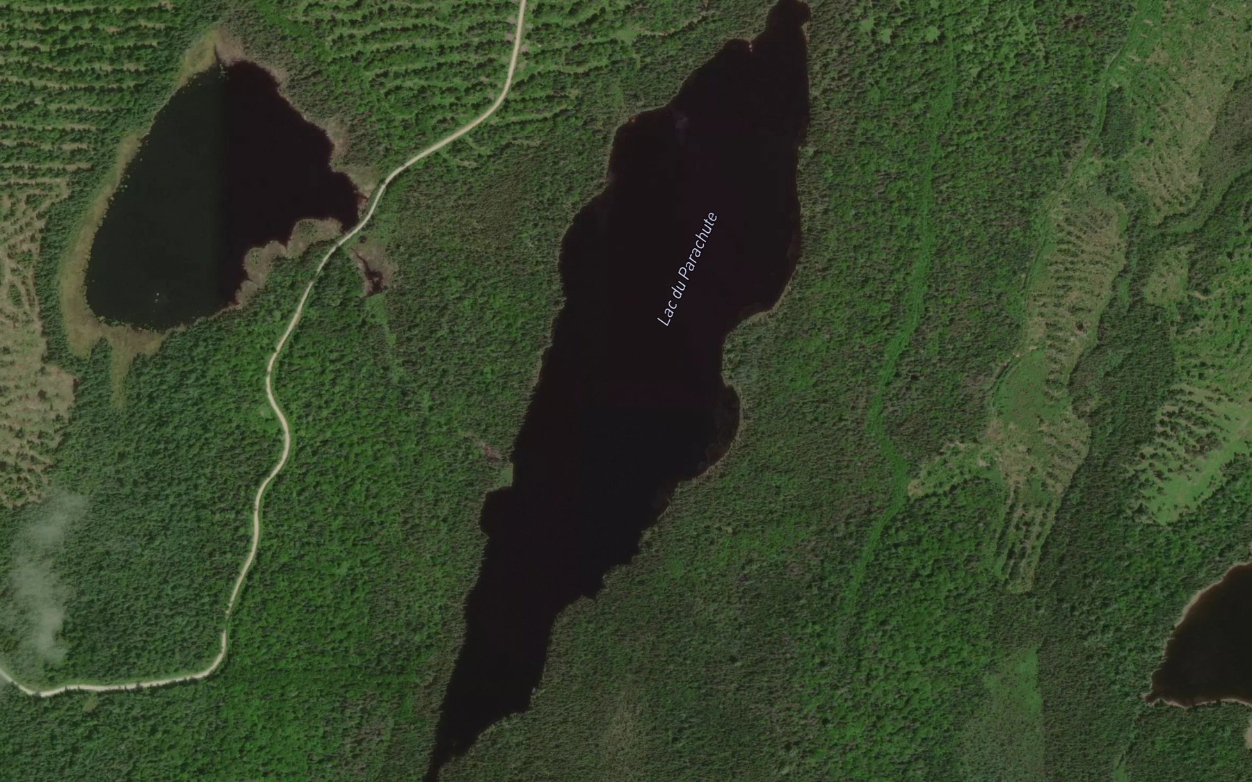 Satellite map of the Lac du Parachute