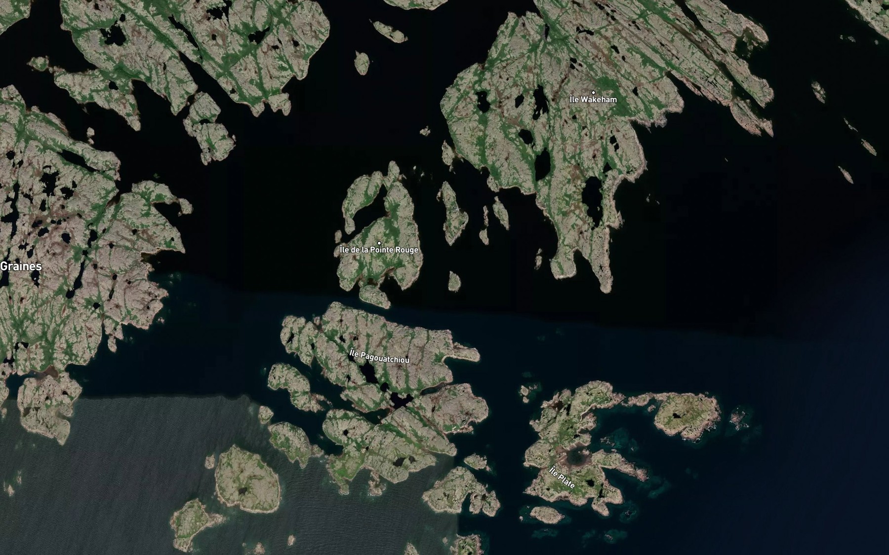 Satellite map of the Havre Joey-Bear