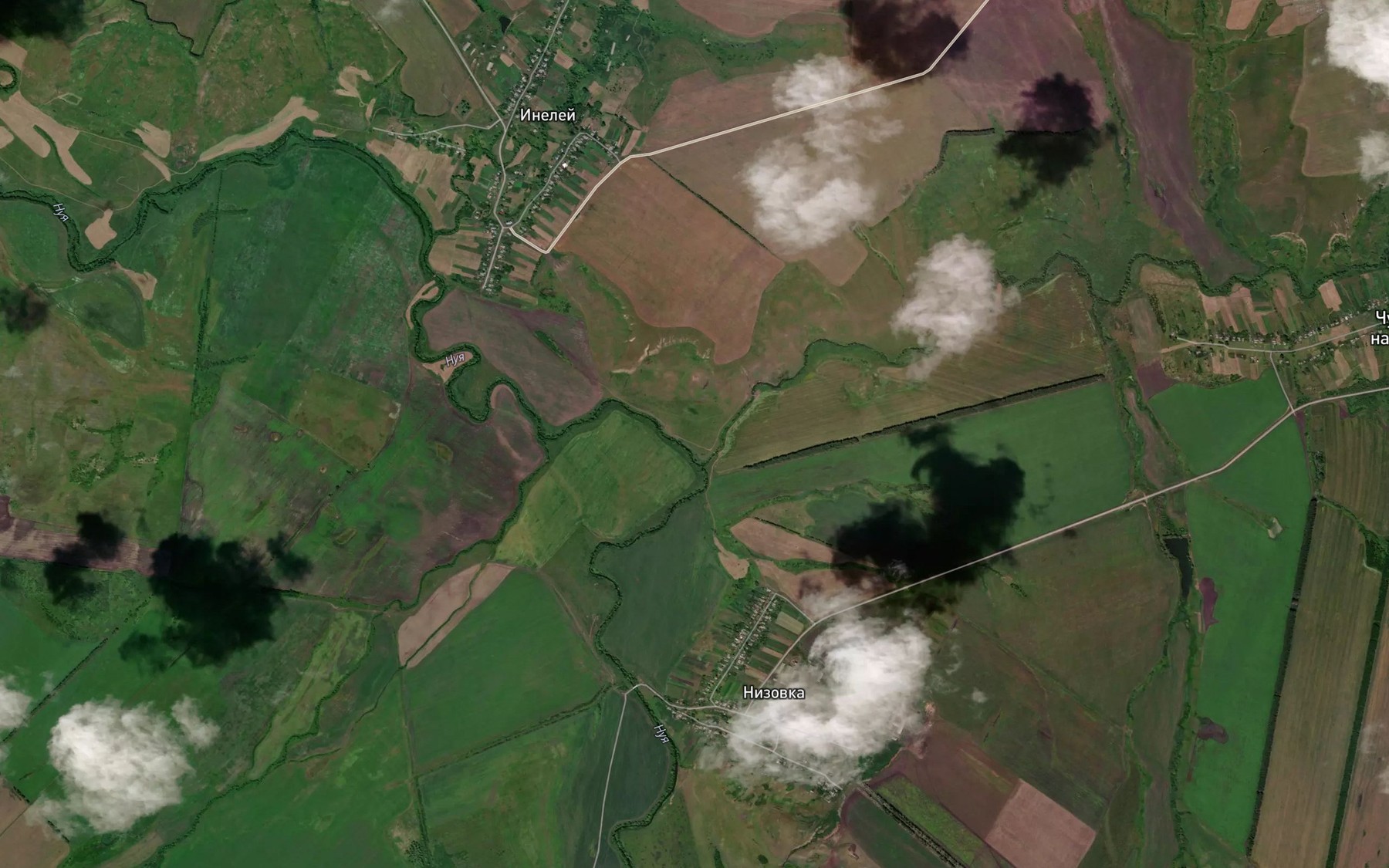 Satellite map of the Vezhnya