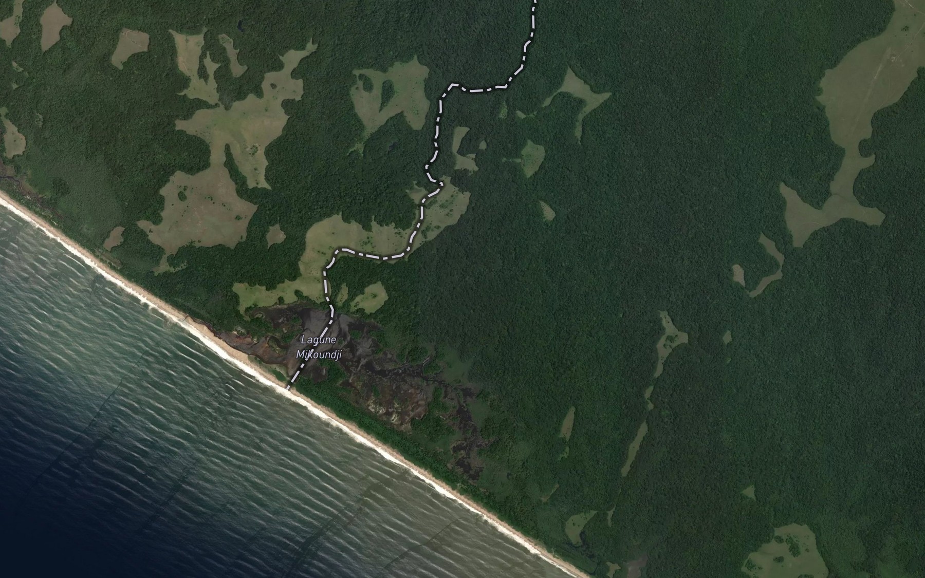 Satellite map of the Mekoundji