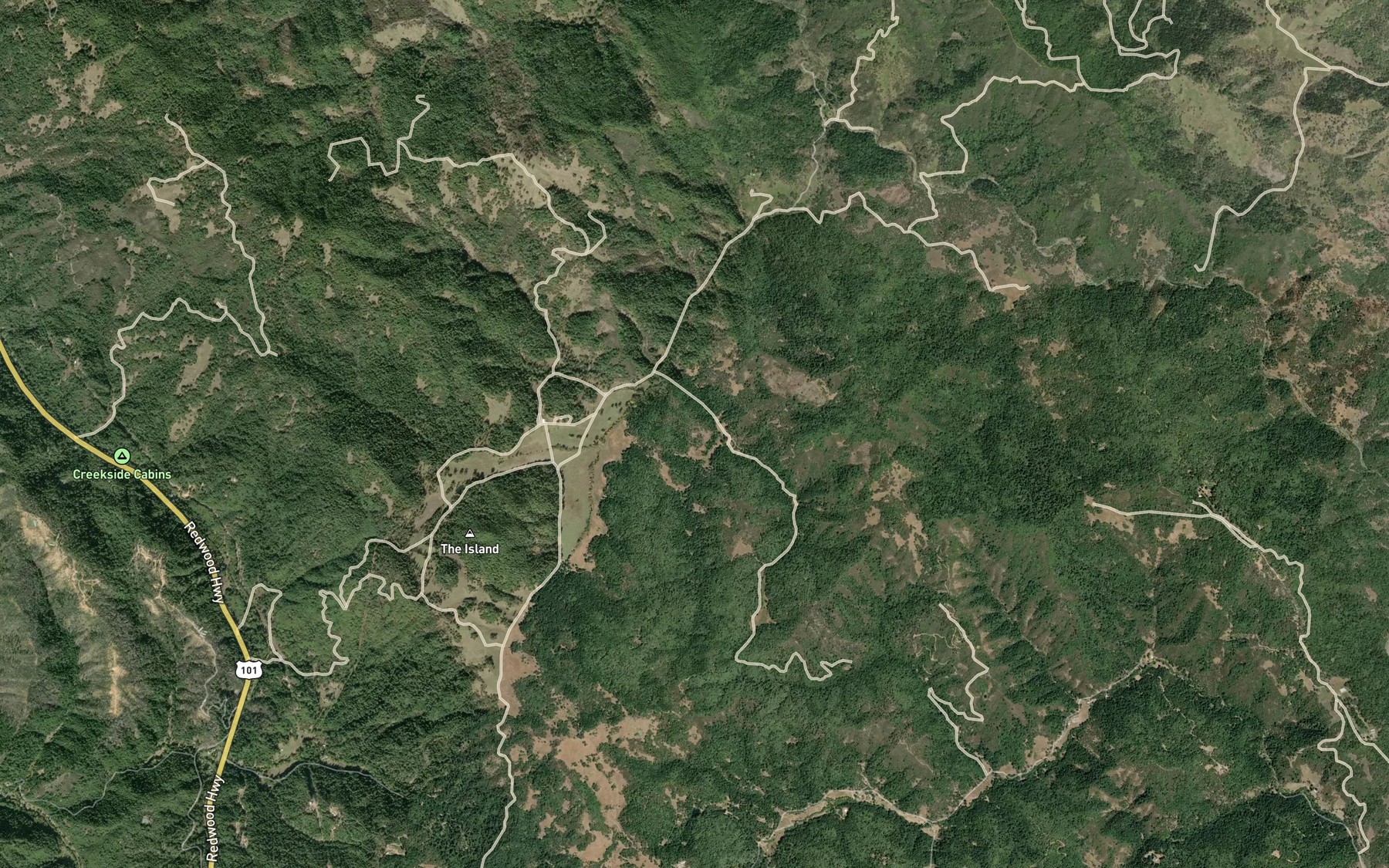 Satellite map of the West Fork Shelving Rock Creek