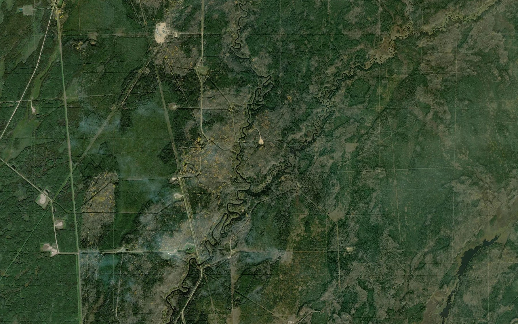 Satellite map of the Flick Creek