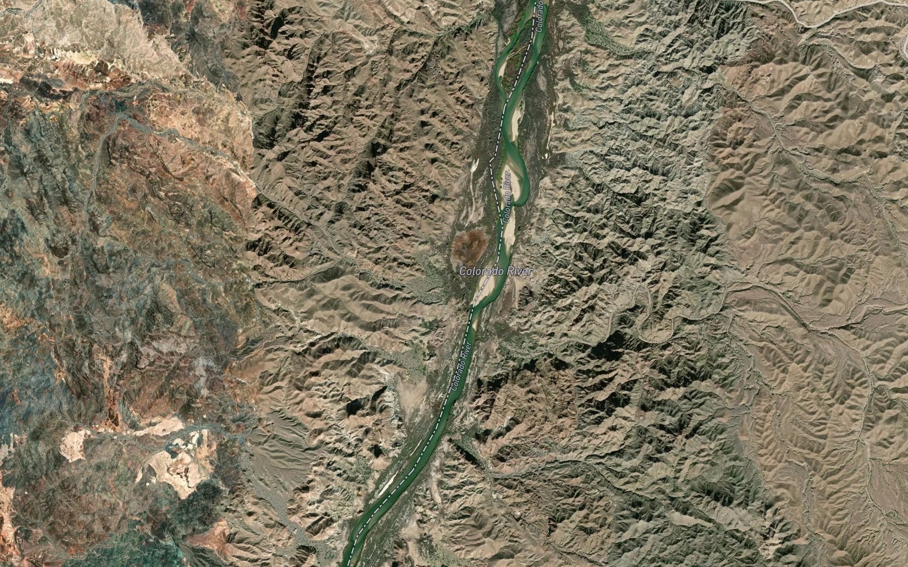 Satellite map of the Draper Wash